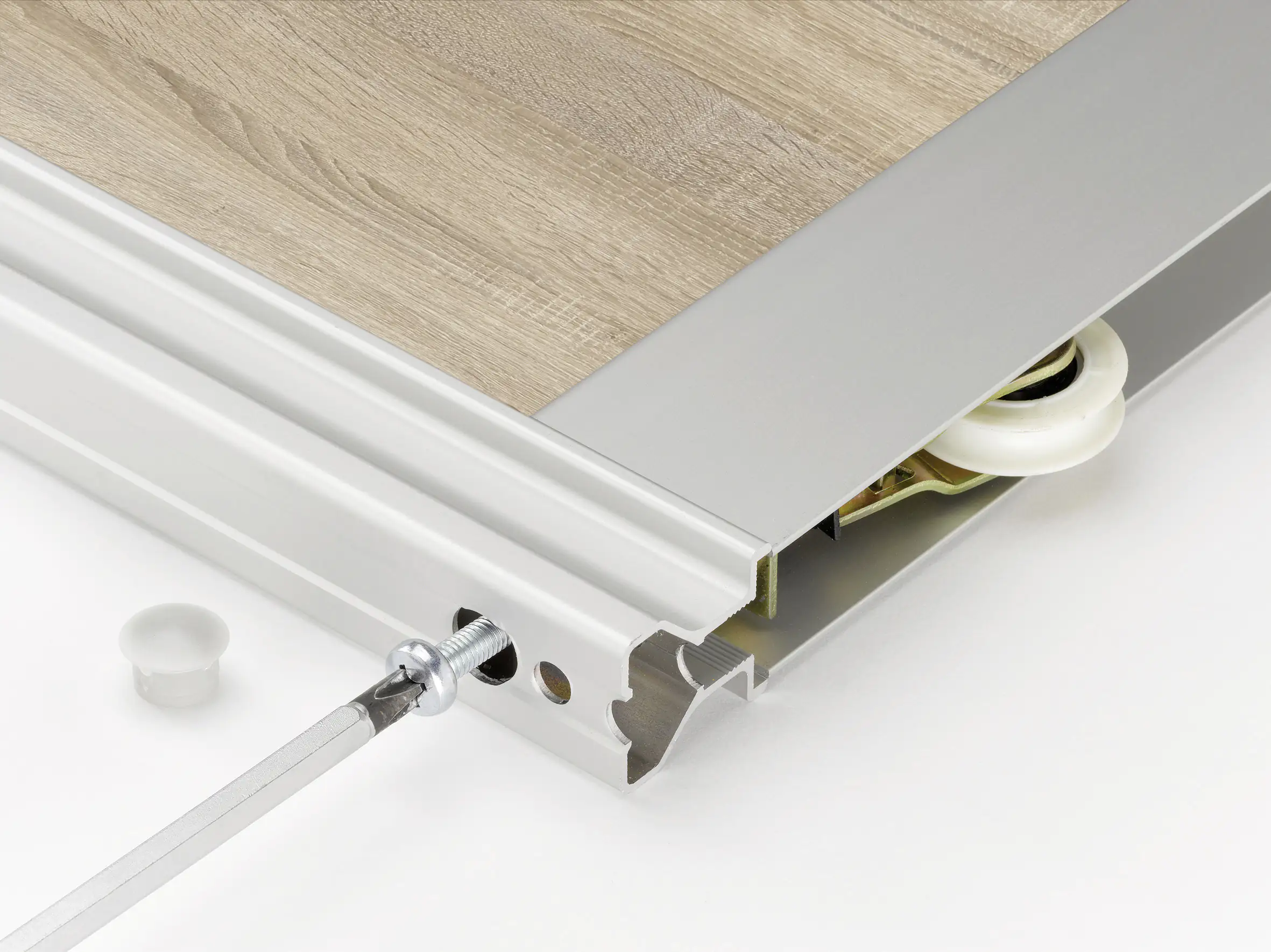 Schiebetür-Baupaket Rapid Eiche geplankt/Eiche Trüffel