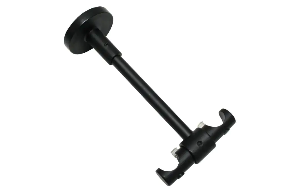 Gardinia Universal Deckenträger Memphis offen, schwarz, 13,5 cm, Ø 16 mm