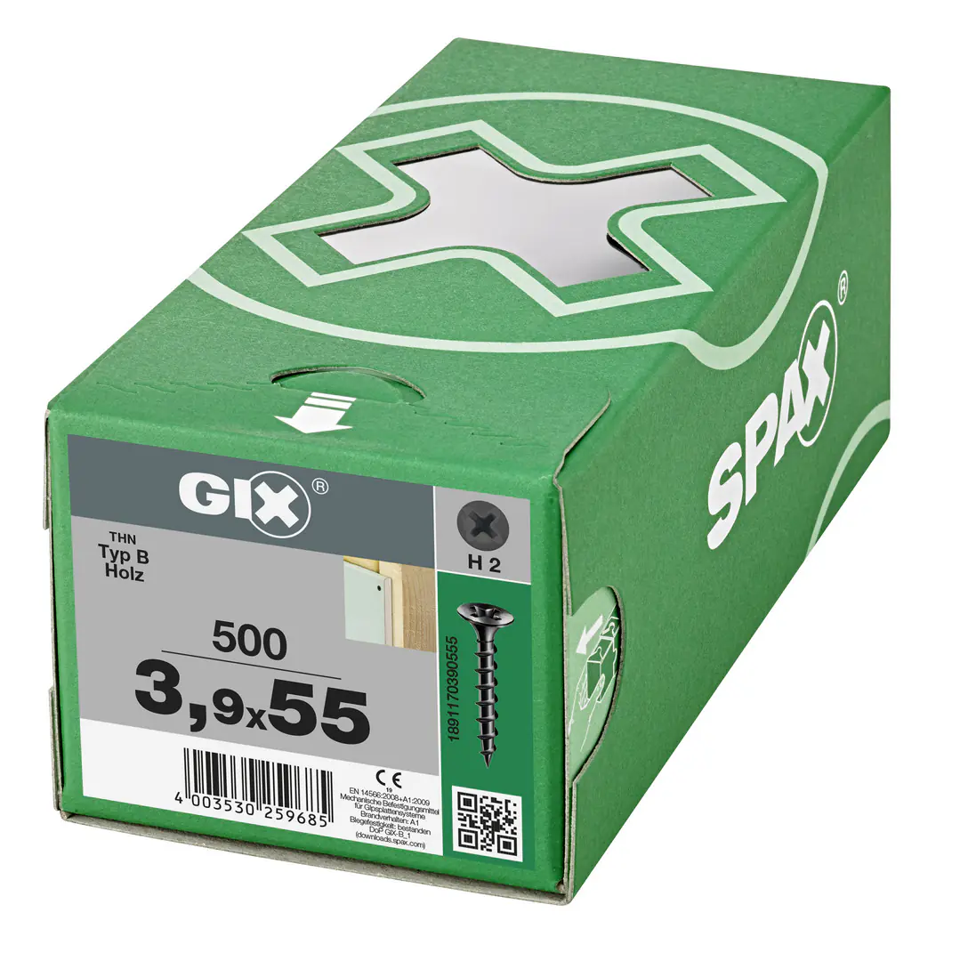 Spax Trockenbauschrauben 3.9 x 55 mm PH 2 Grobgewinde - 500 Stk.