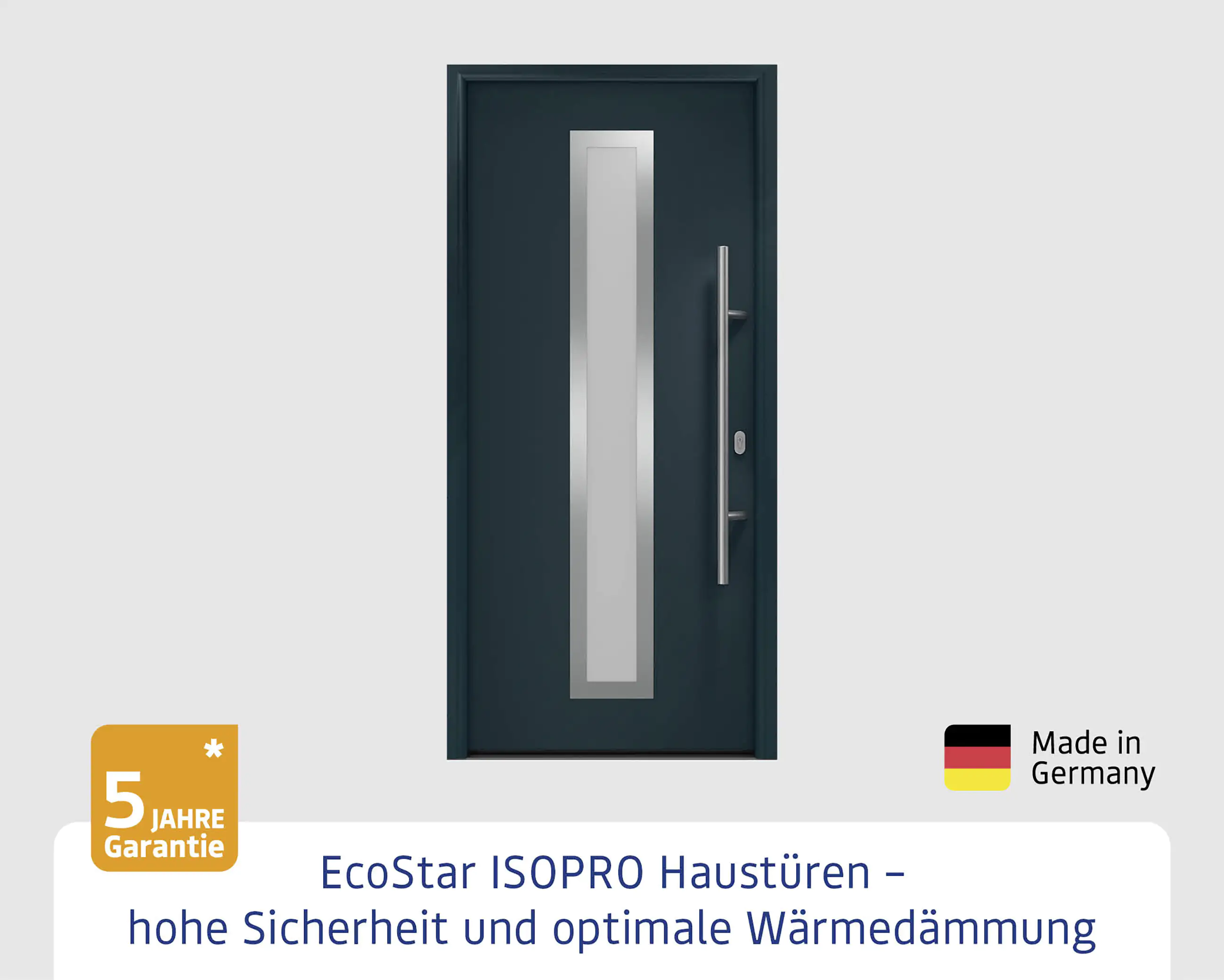 EcoStar Haustür ISOPRO IP 700S anthrazitgrau 110 x 210 cm EcoStar Haustür ISOPRO IP 700S anthrazitgrau 110 x 210 cm
