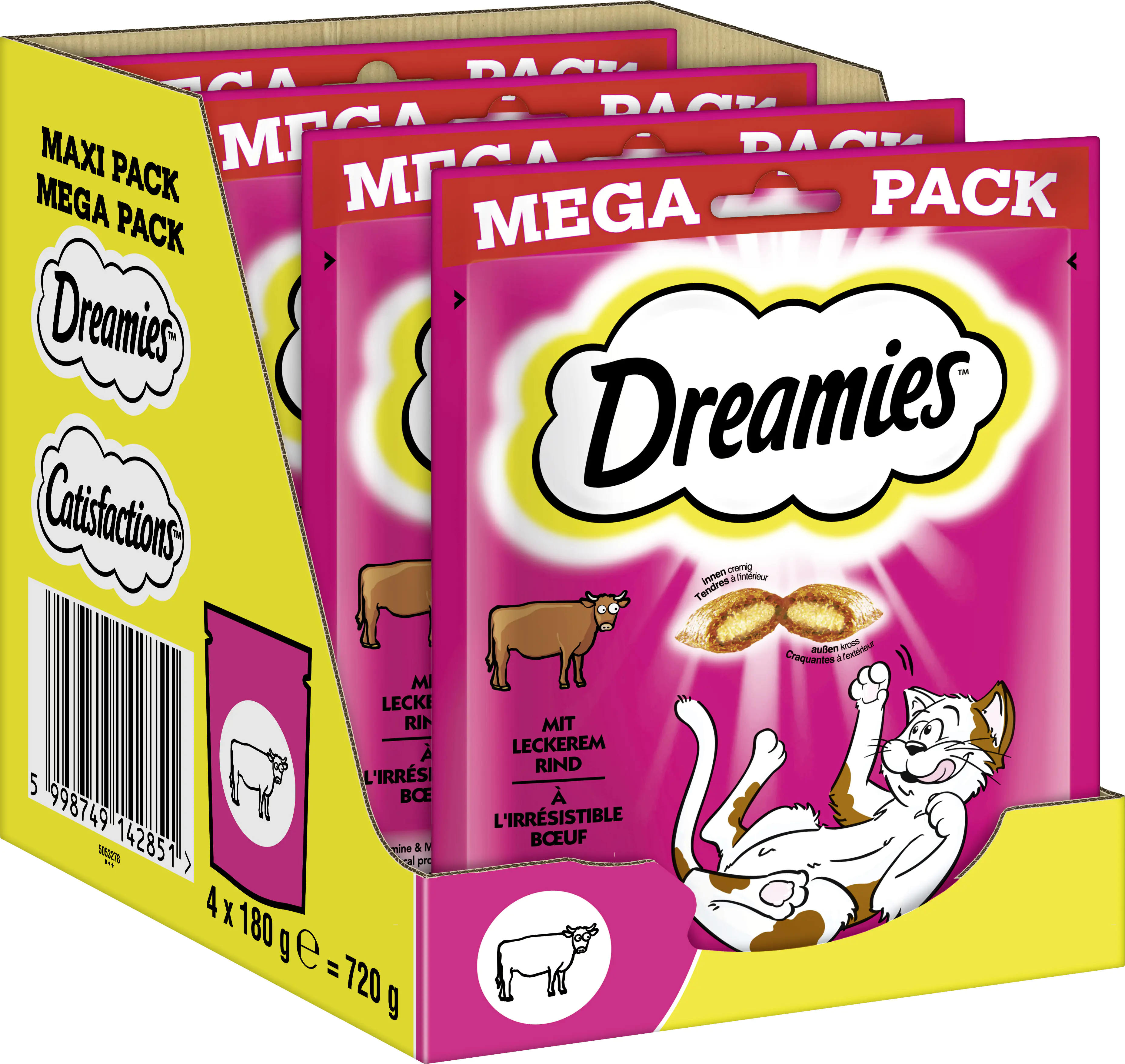 Dreamies Snacks mit Rind Katzensnack 180 g Dreamies Snacks mit Rind Katzensnack 180 g