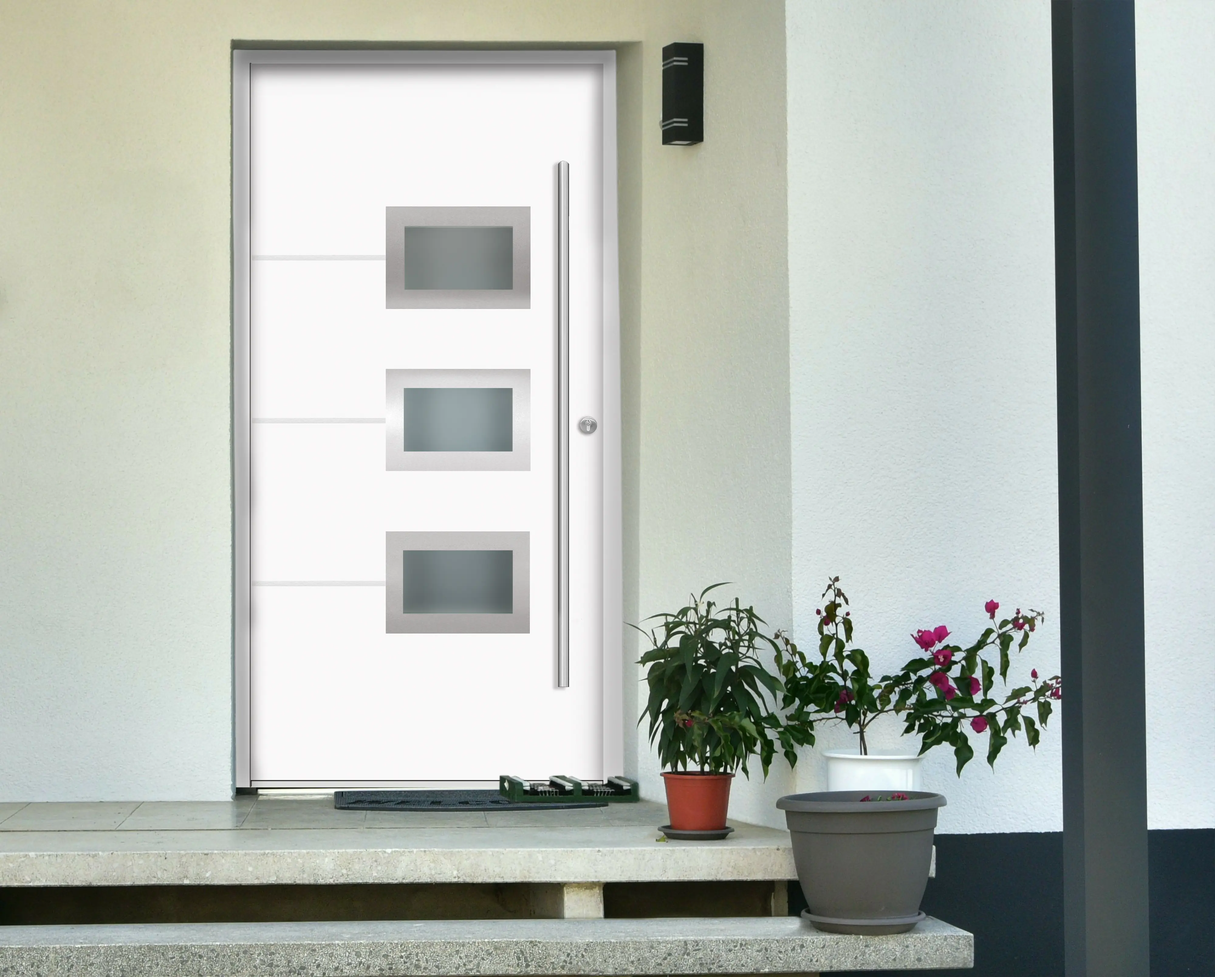 Splendoor Haustür Passivedoor Premium B03 Weiß DIN Rechts 100 x 210 cm