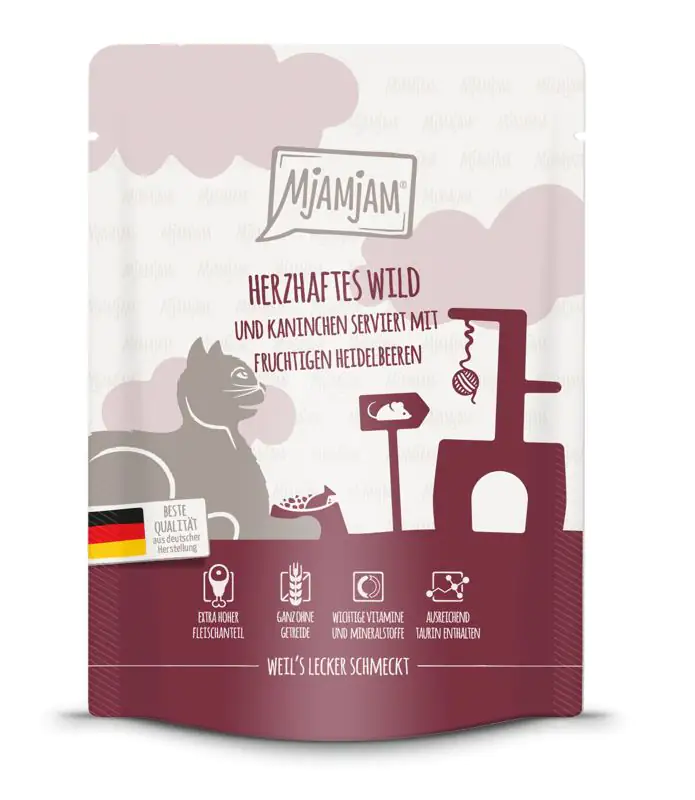 MjAMjAM Adult Wild & Kanichen mit Heidelbeeren Katzenfutter 300g