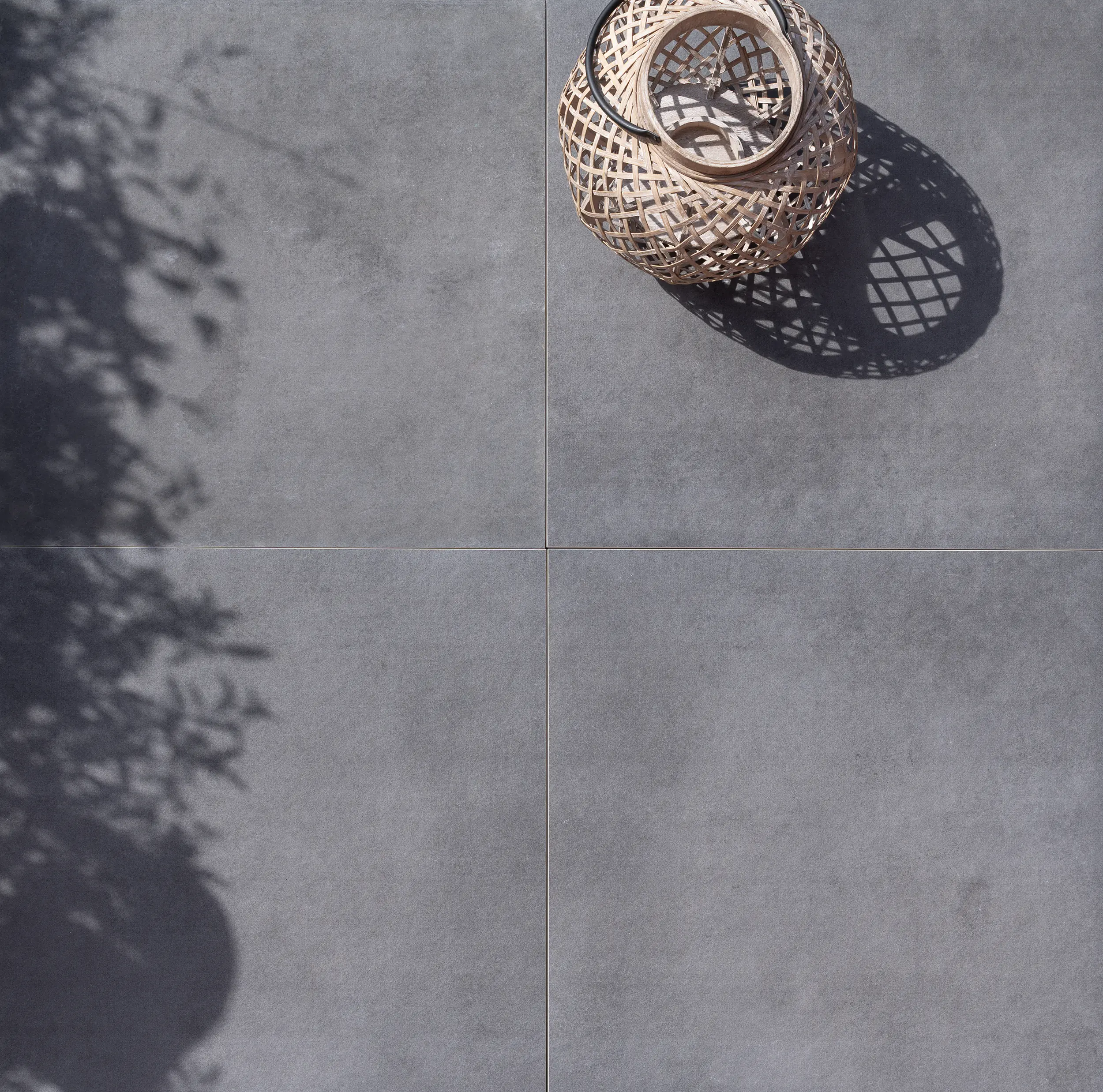 Terrassenplatte Feinsteinzeug Alexandria 60 x 60 x 2 cm antrazit