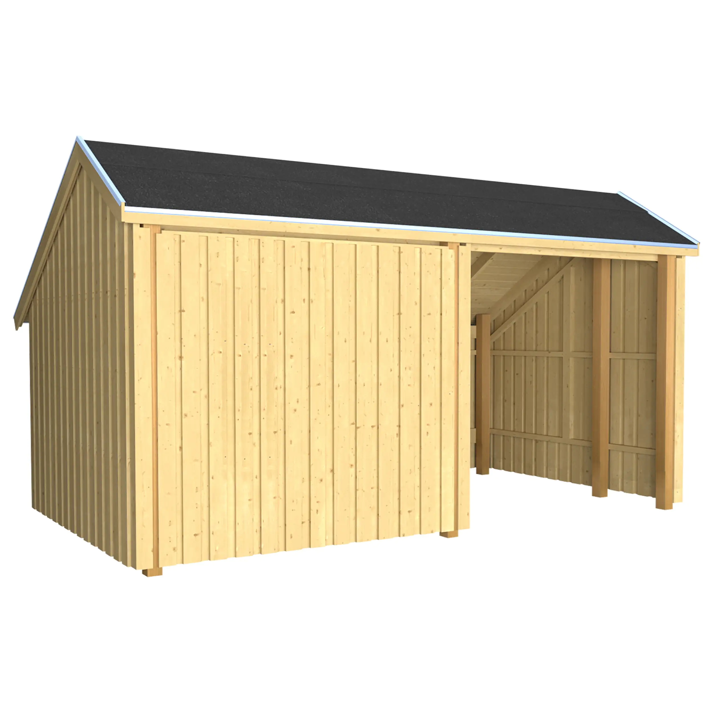 Plus Multi Shelter 416 x 238 cm mit Vorraum und Dachpappe Plus Multi Shelter 416 x 238 cm mit Vorraum und Dachpappe
