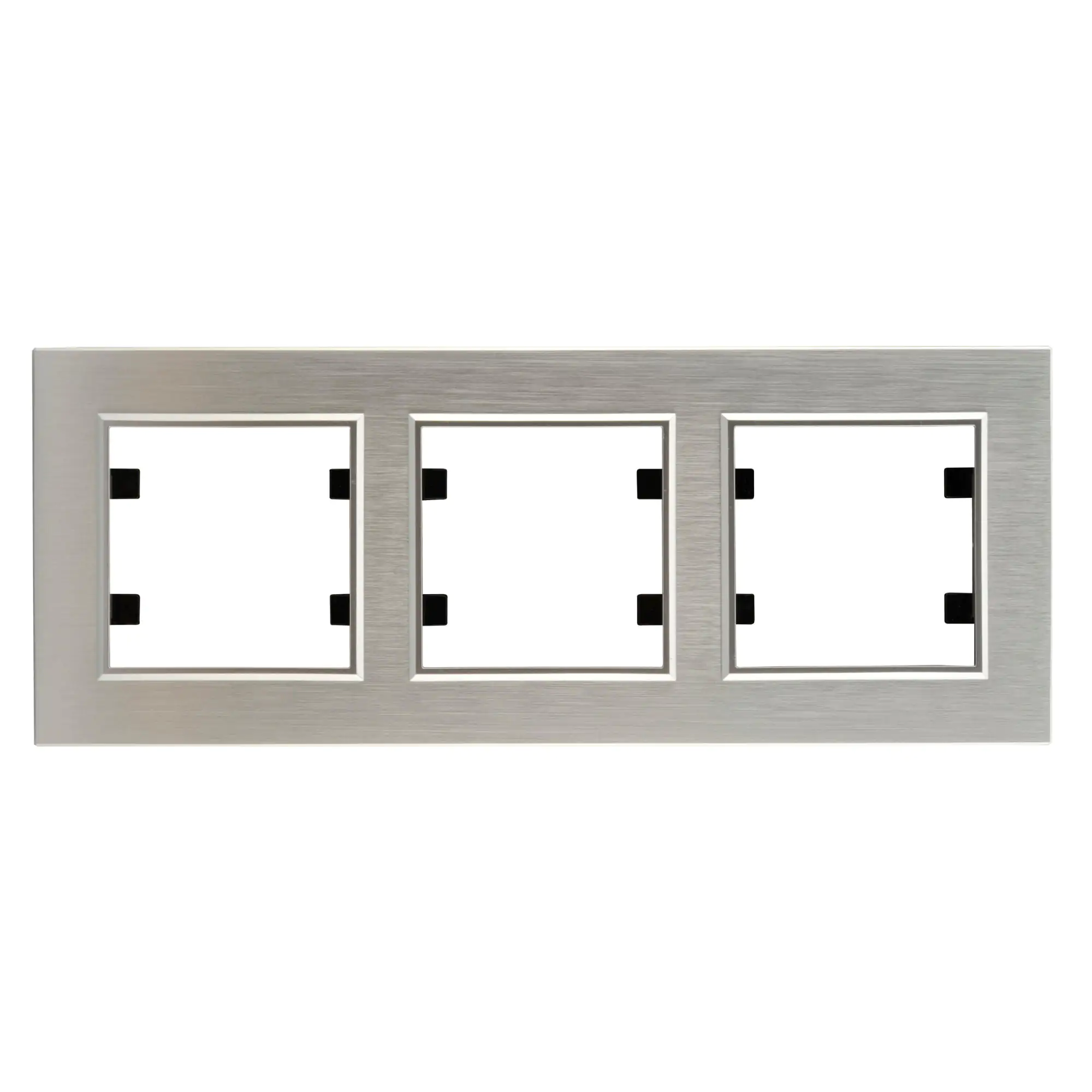 Unitec Abdeckrahmen 3-fach LUMIA, Metall silber Unitec Abdeckrahmen 3-fach LUMIA, Metall silber