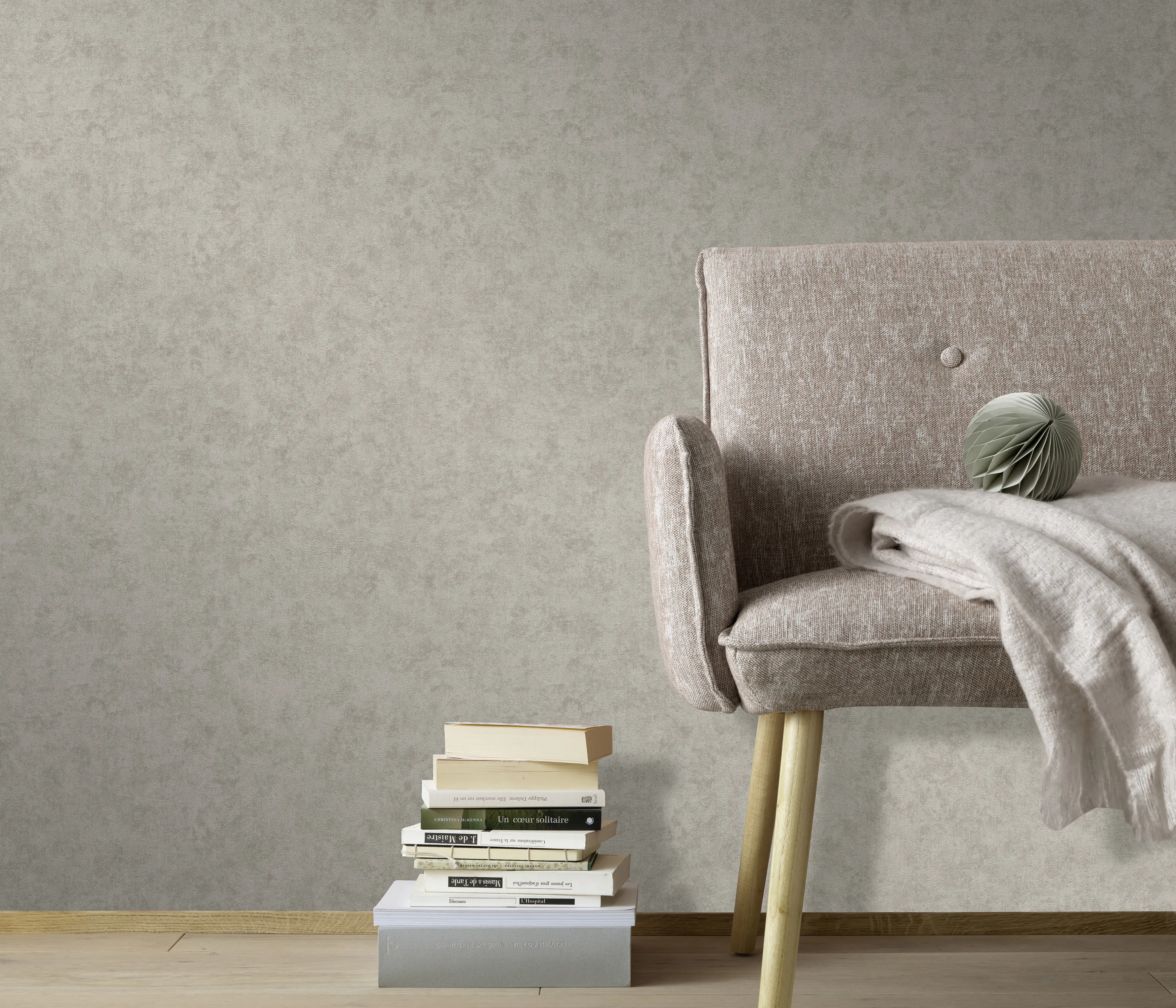 Erismann Vliestapete Uni taupe 10,05 x 0,53 m