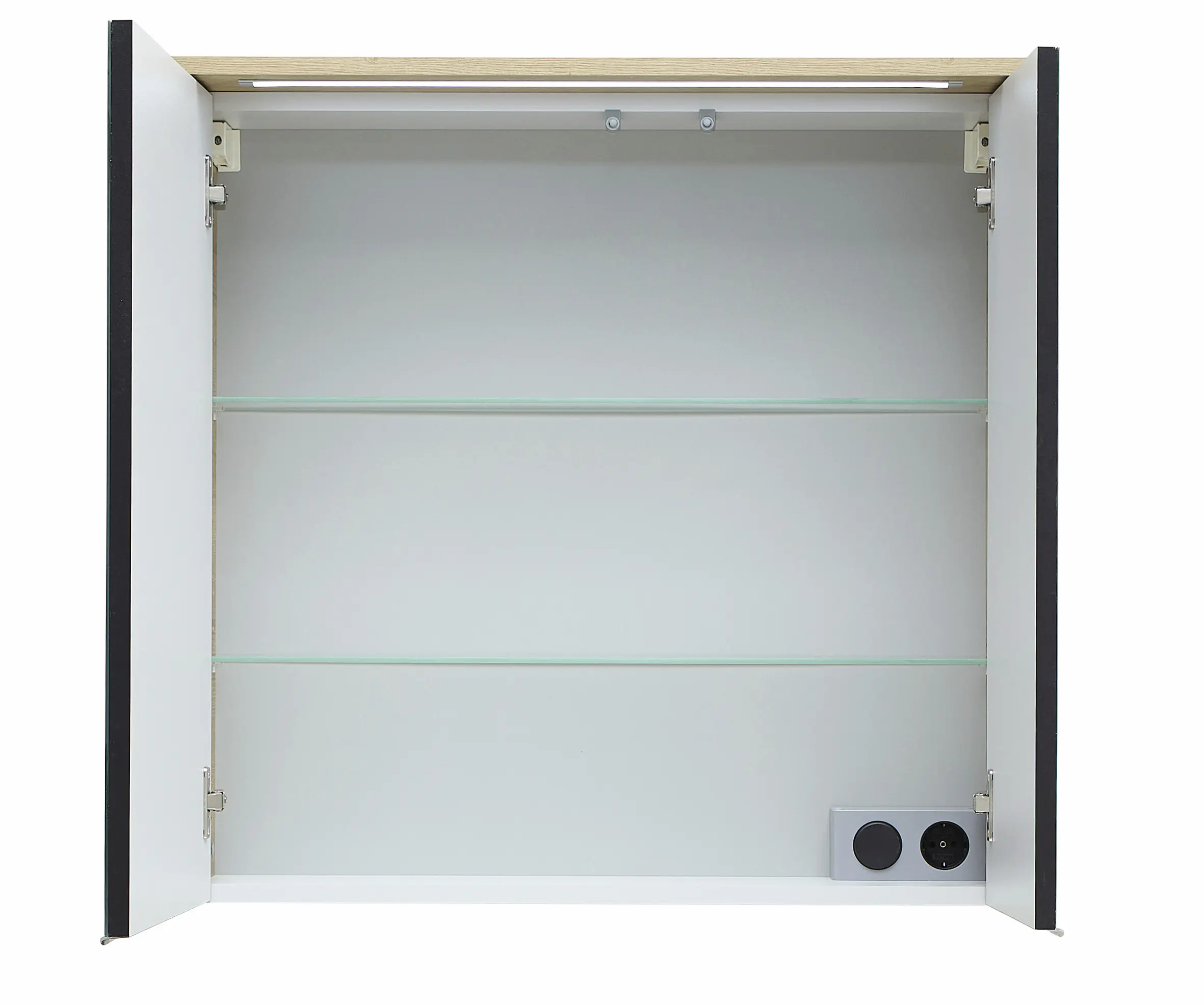 Pelipal Spiegelschrank Münster mit LED Beleuchtung eiche 72 x 71,6 cm