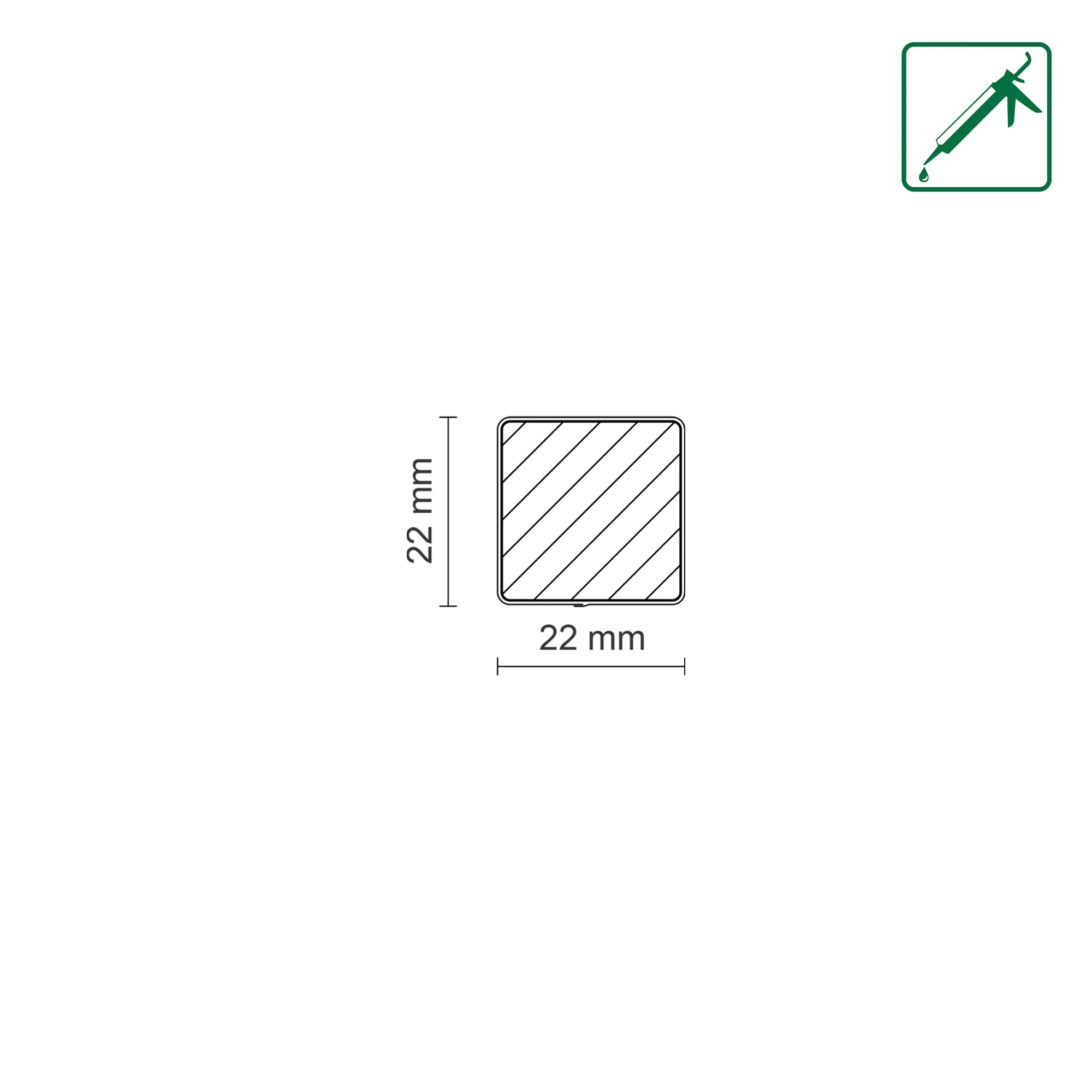 FN Neuhofer Eckenstäbchen SF250OC 22 x 122 mm Eiche Avana Gelb 2 Stück
