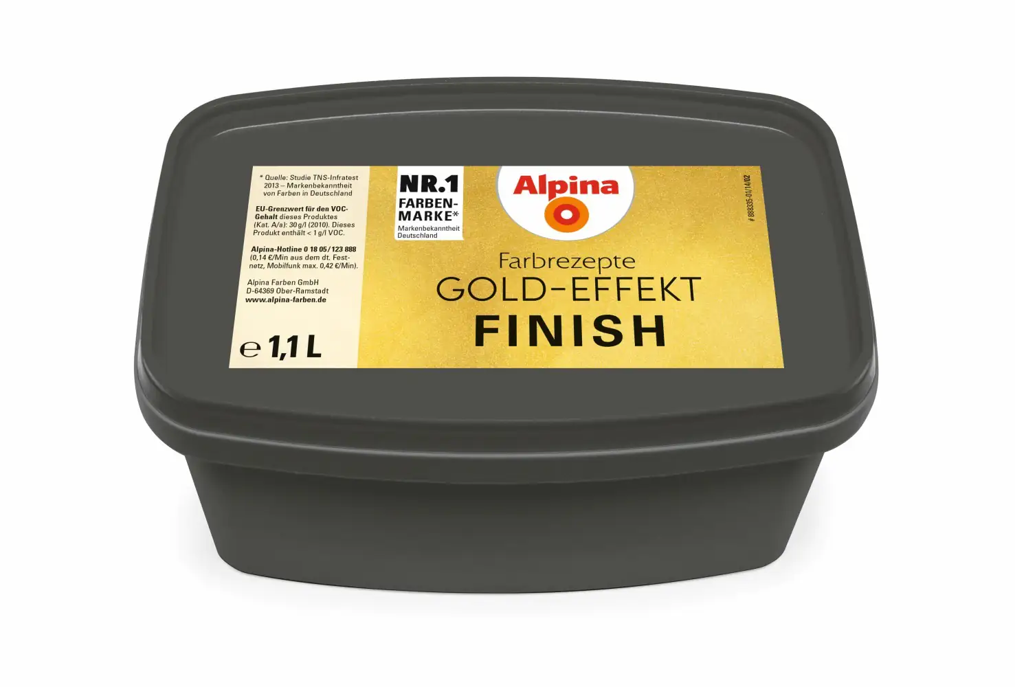 Alpina Innenfarbe Gold-Effekt 3 L Basis und 1 L Finish, samtig-schimmernd