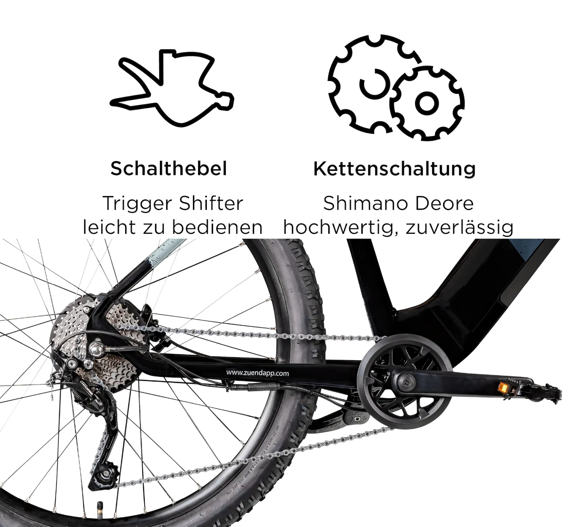 Zündapp E-Bike Z808 MTB 27,5 Zoll 10-Gang 550 Wh schwarz grau
