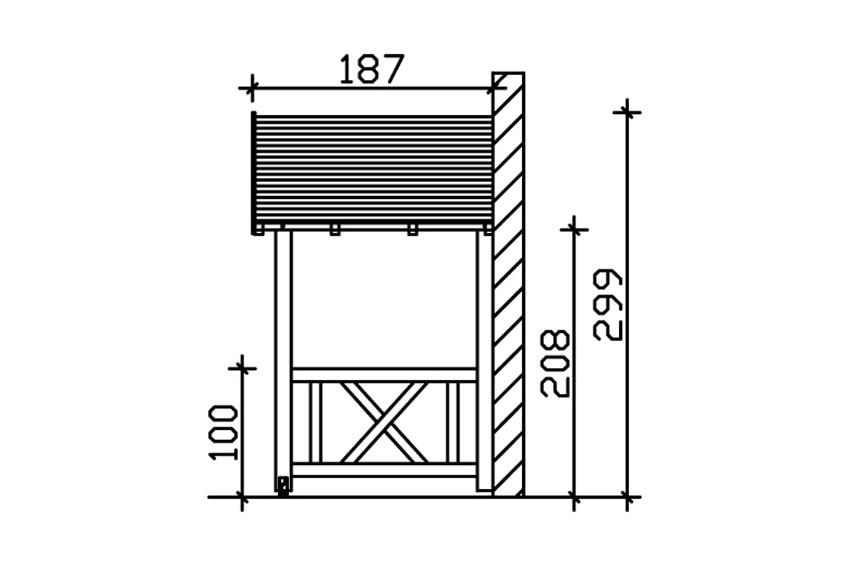 4018211016488_04 SKAN HOLZ Vordach Stralsund Typ 7 360 x 187 cm, lasiert in Eiche hell