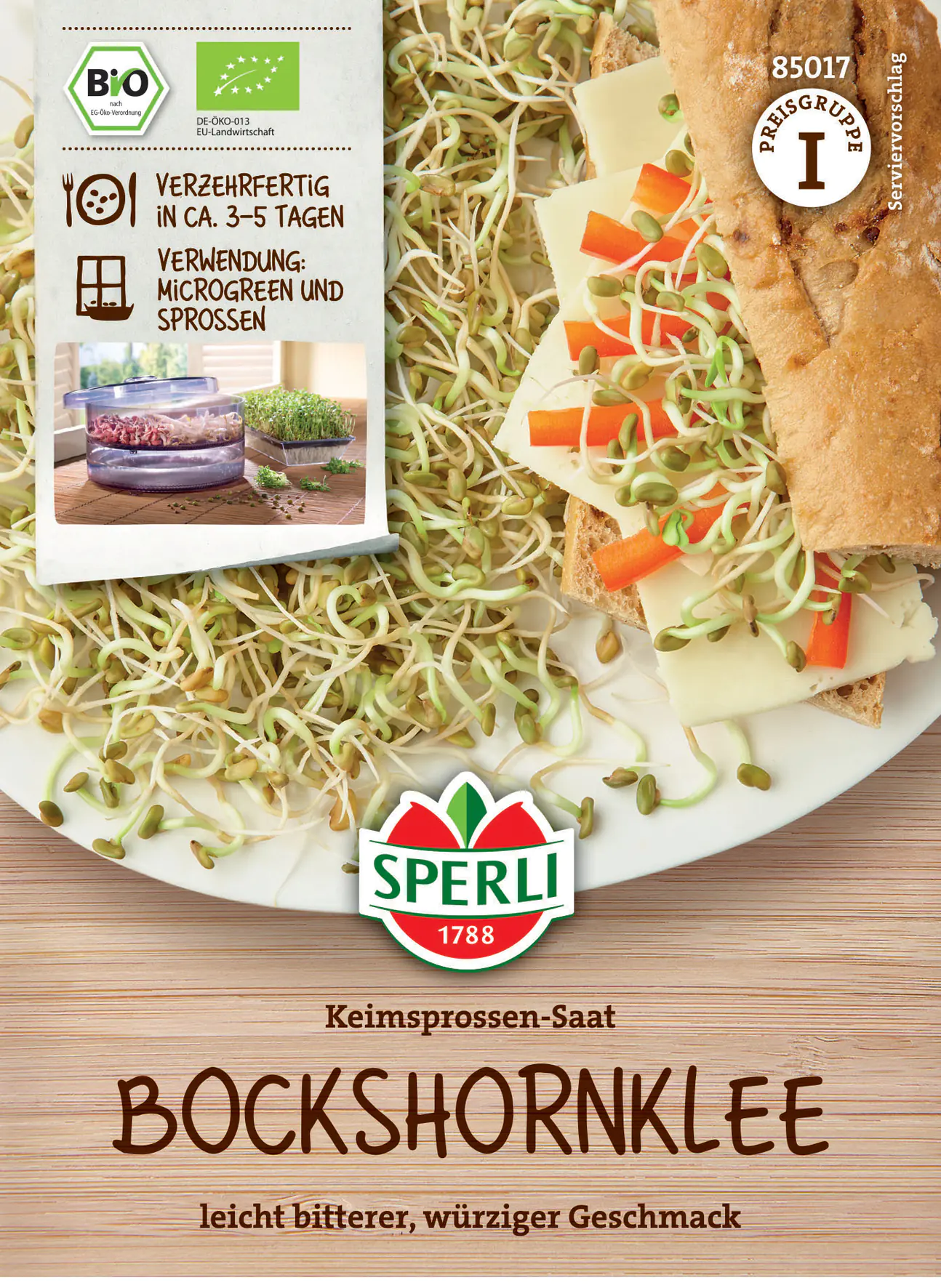 Sperli BIO Keimsprossen-Saat Bockshornklee