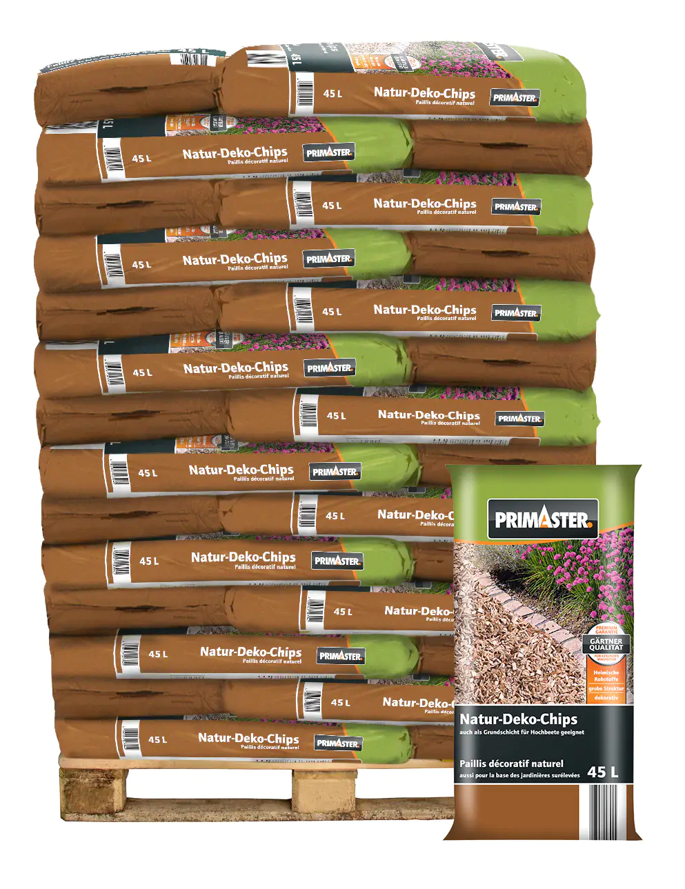 Primaster naturbelassene Holzchips 45L Palette Palettenabnahme, 42 Pack Primaster naturbelassene Holzchips 45L Palette Palettenabnahme, 42 Pack