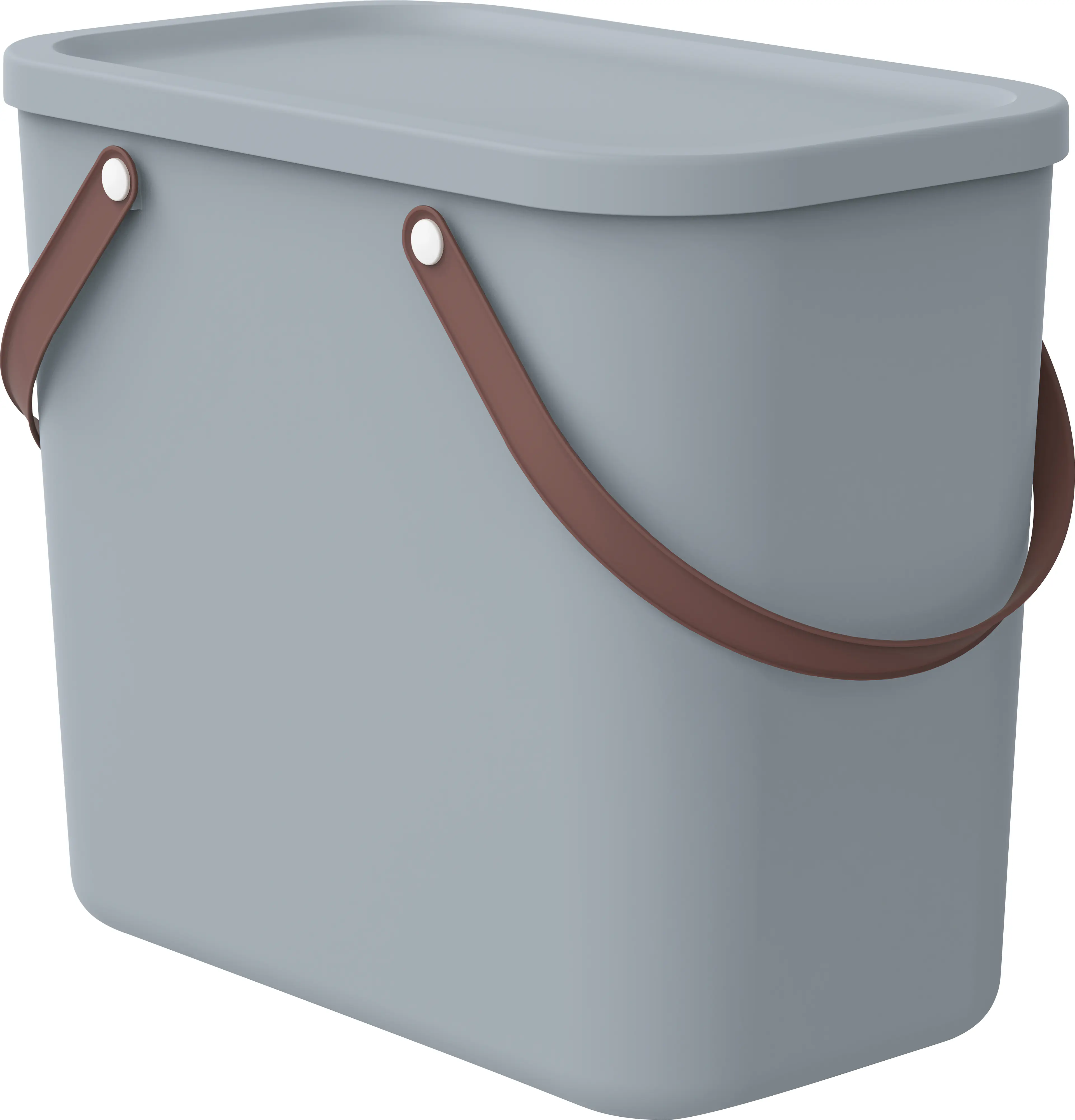 Rotho Aufbewahrungsbox Albula mit Deckel 40 x 23,5 cm 25 L Misty blau