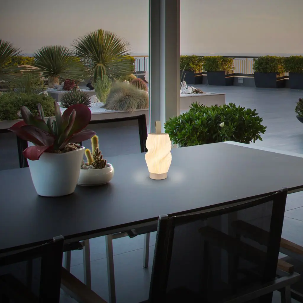 Briloner LED Akku-Tischleuchte Tubi beige 2W 150lm warmweiß dimmbar