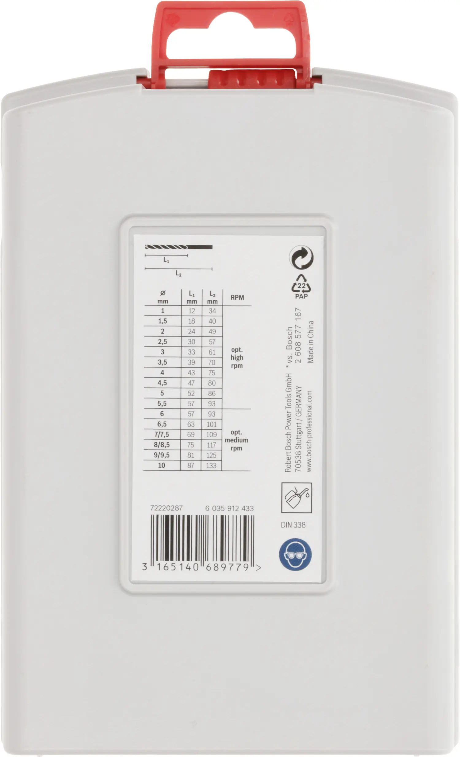 Bosch PRO Metal HSS-G Spiralbohrer Set 19-tleilig