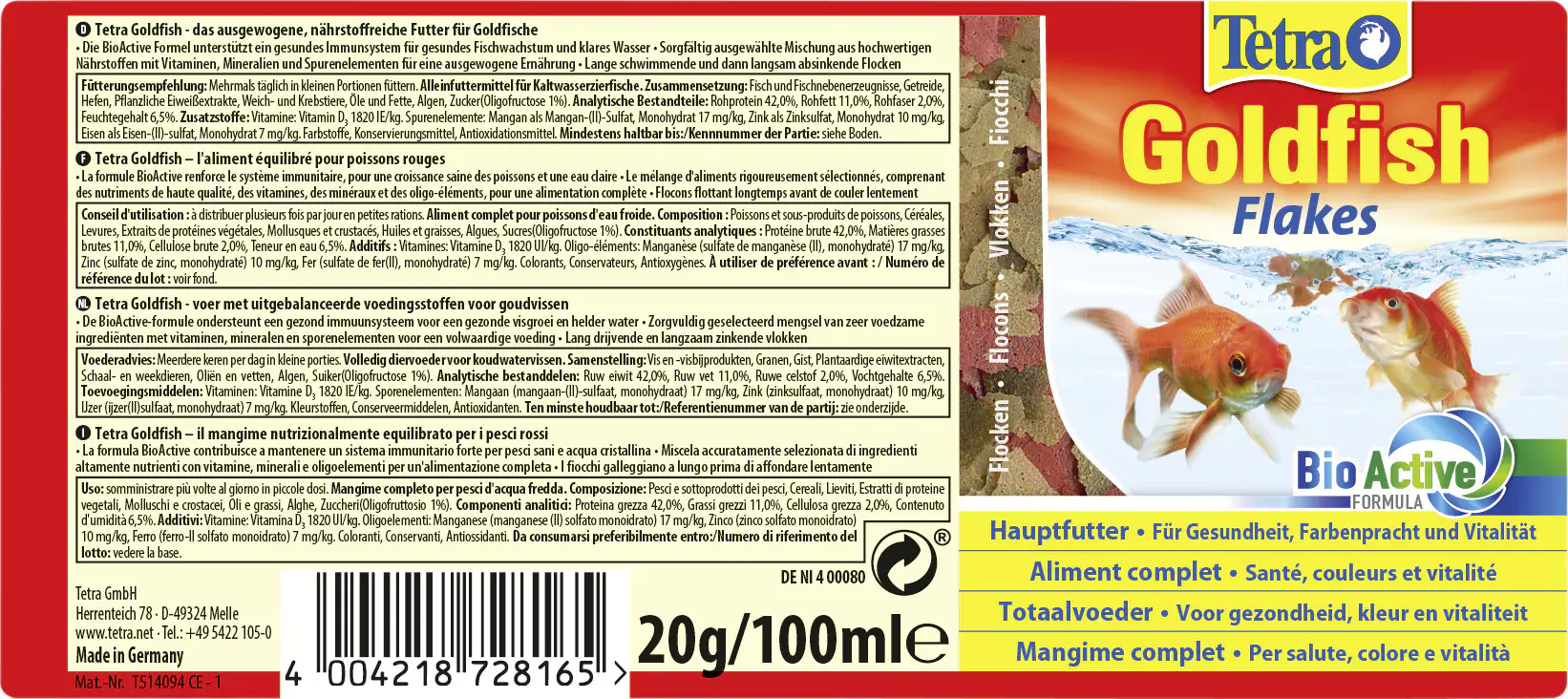 Tetra Goldfish 100 ml