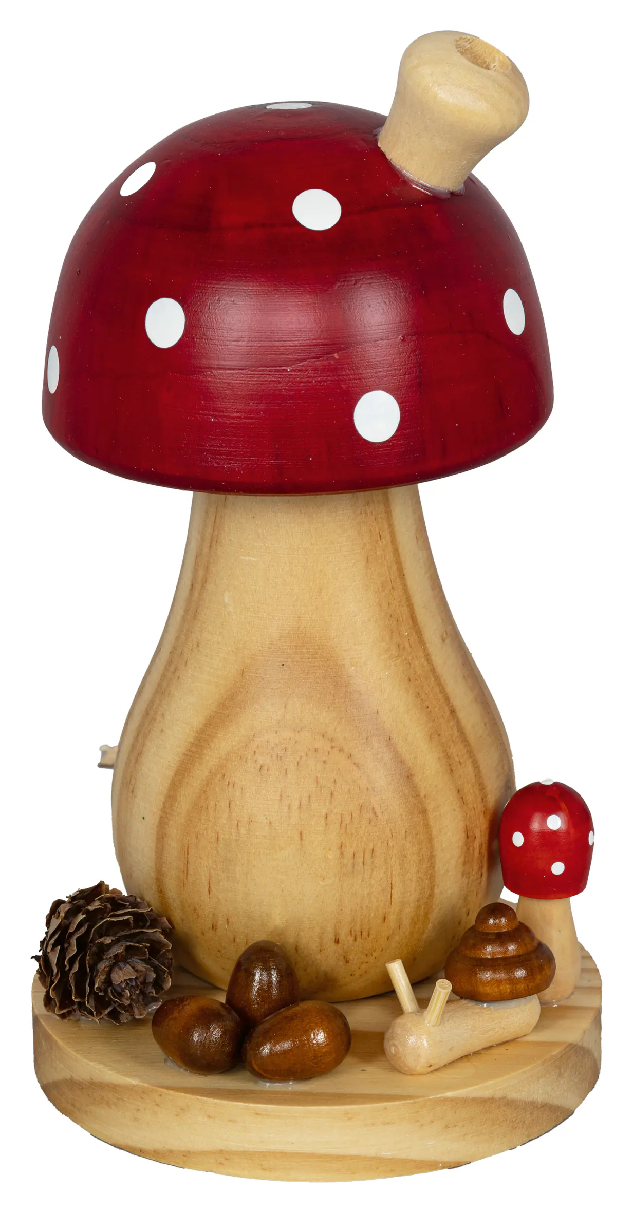Räucherpilz Deko Holz 17 cm
