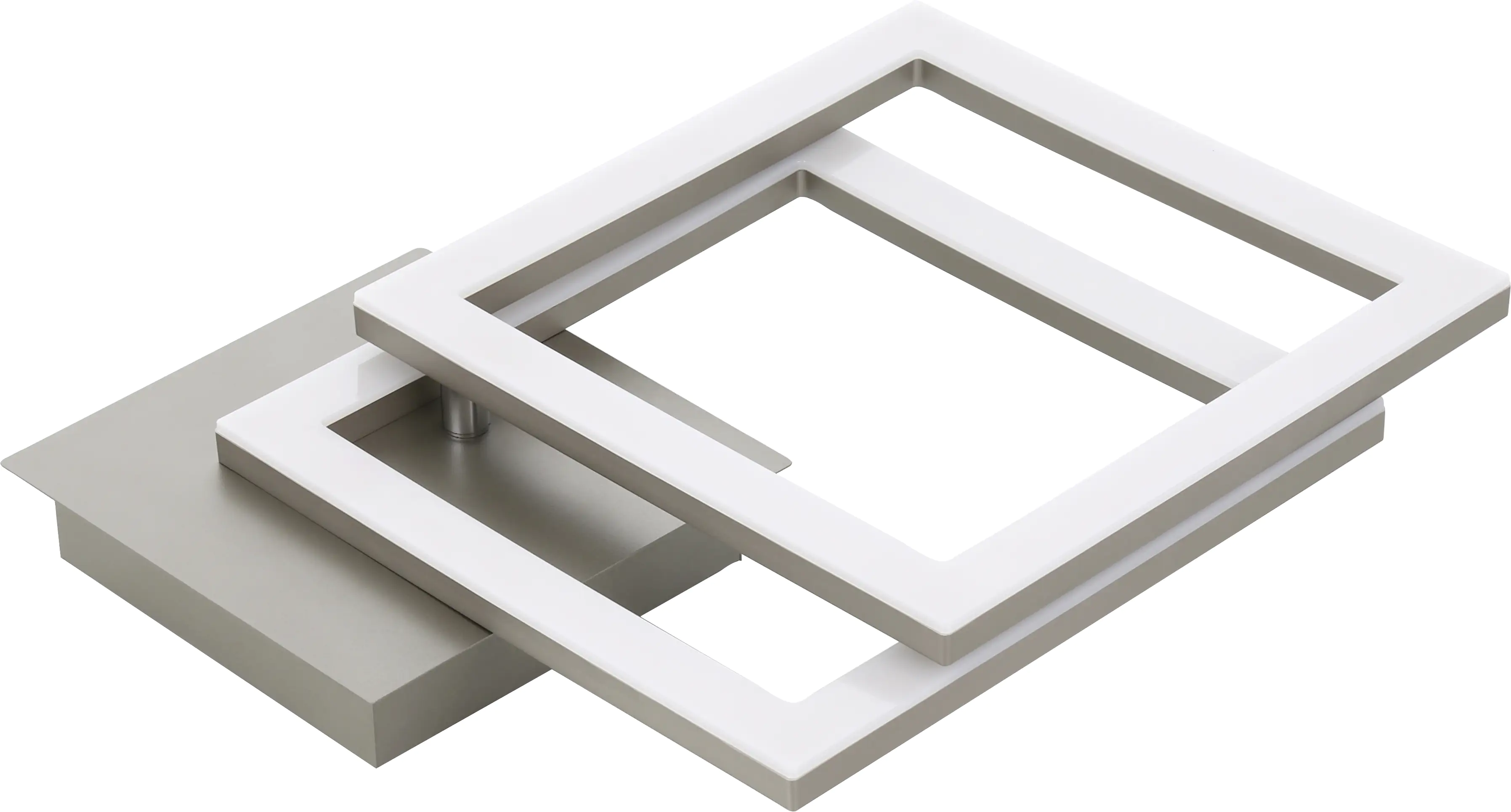 Eglo LED Deckenleuchte Huerta nickel-matt 52,5 x 31 cm warmweiß