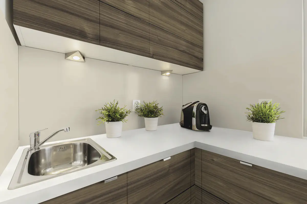 Kaindl Arbeitsplatte Weiß 260 x 60 cm, 28 mm