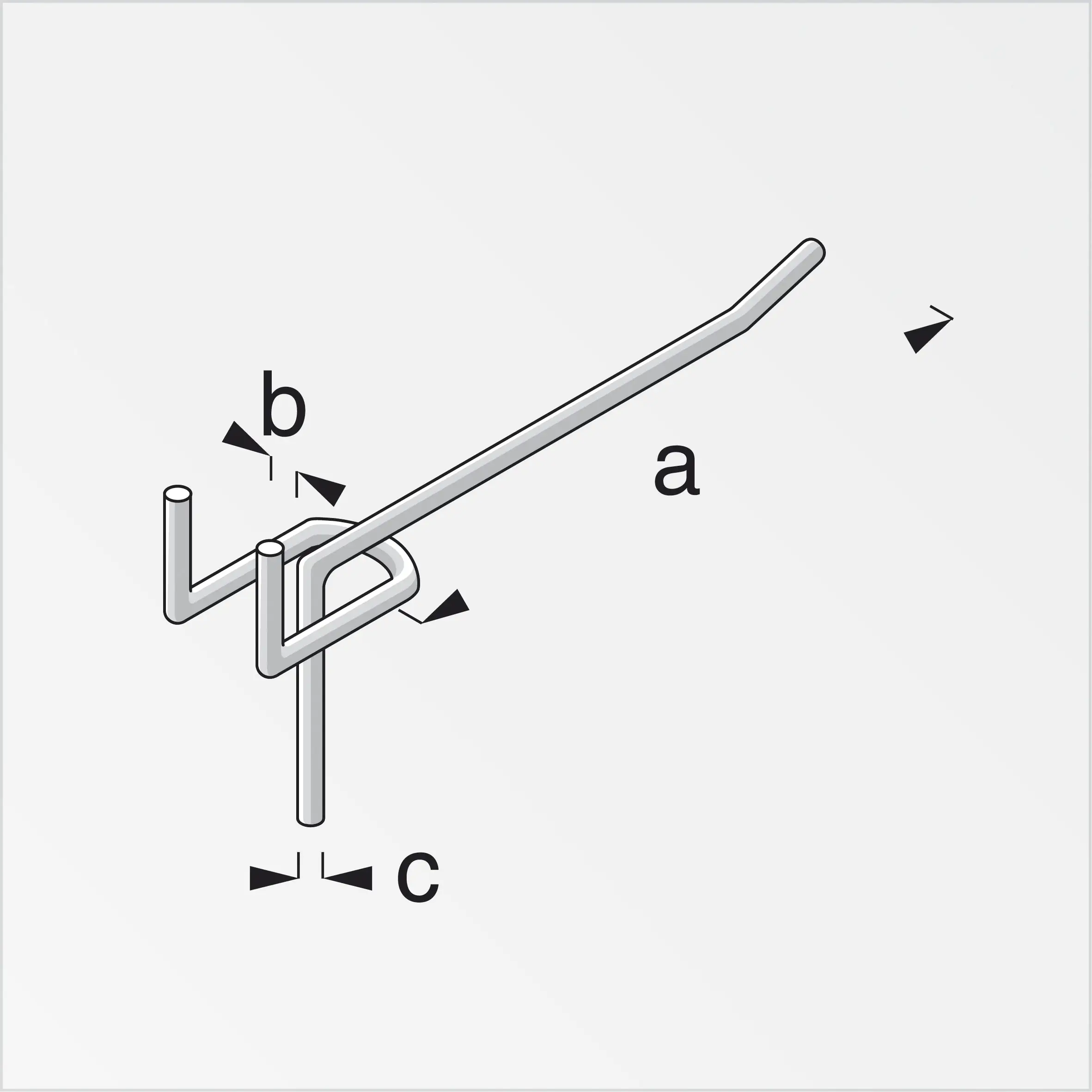 alfer Lochblechhaken, groß 80 mm 80 x 15 x 3.4 mm Stahl verzinkt