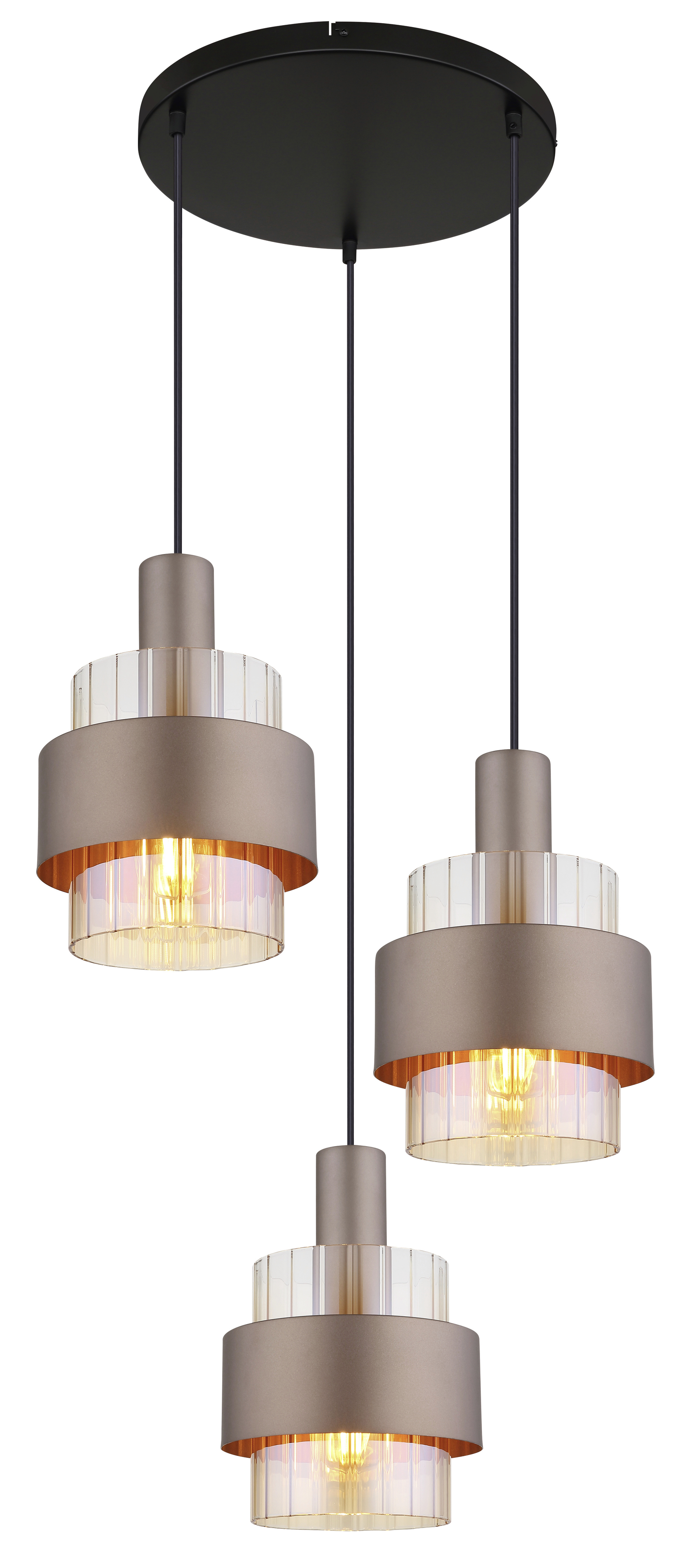 Globo Hängeleuchte Milley Ø 45 x 150 cm bronze matt