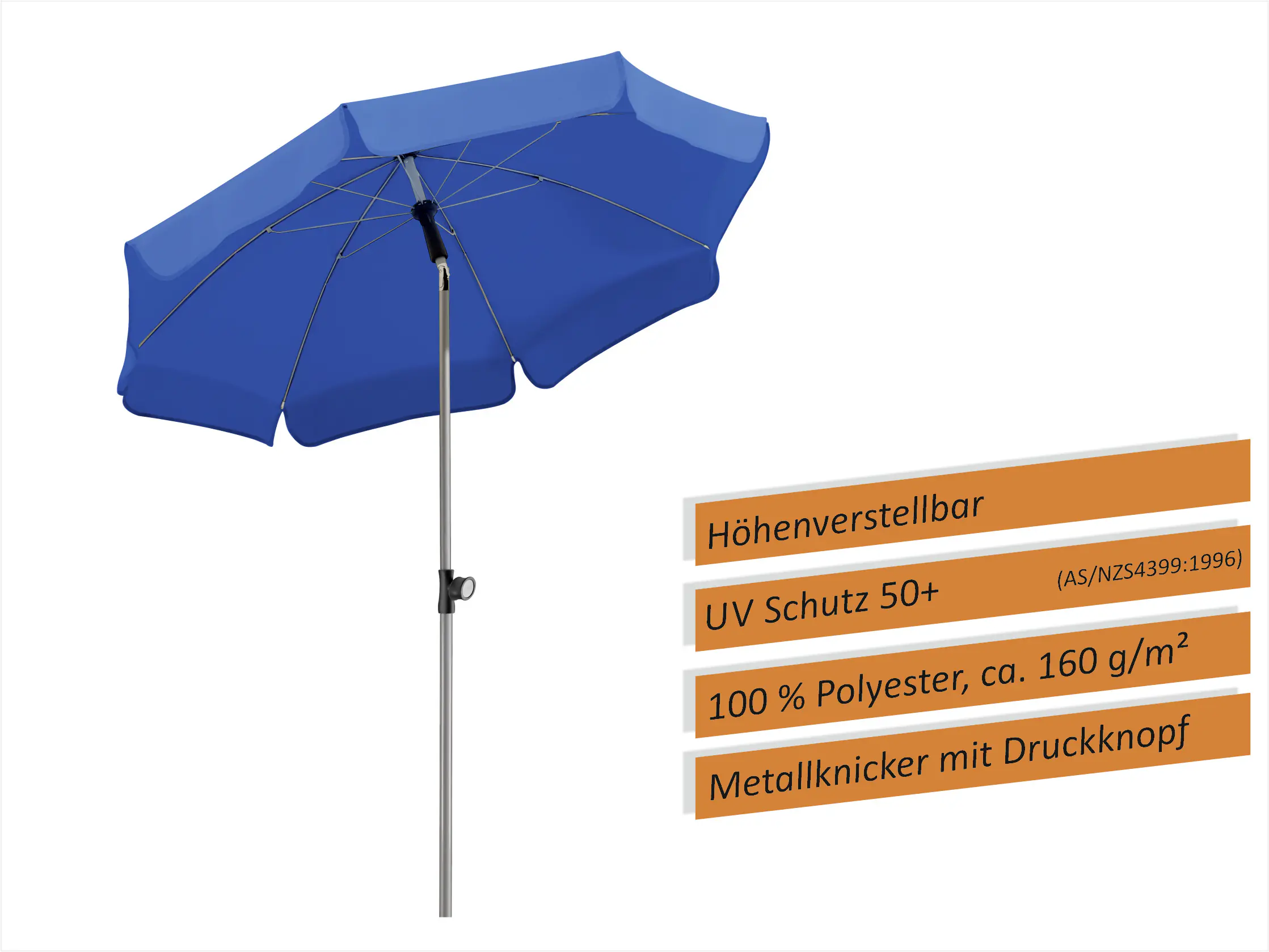 Schneider Sonnenschirm Locarno royalblau Ø 150 cm