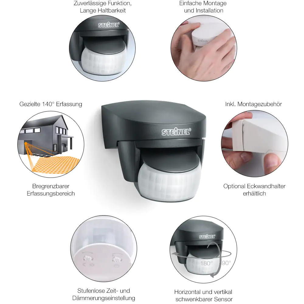 Steinel Infrarot Sensor IS 140-2 schwarz Steinel Infrarot Sensor IS 140-2 schwarz
