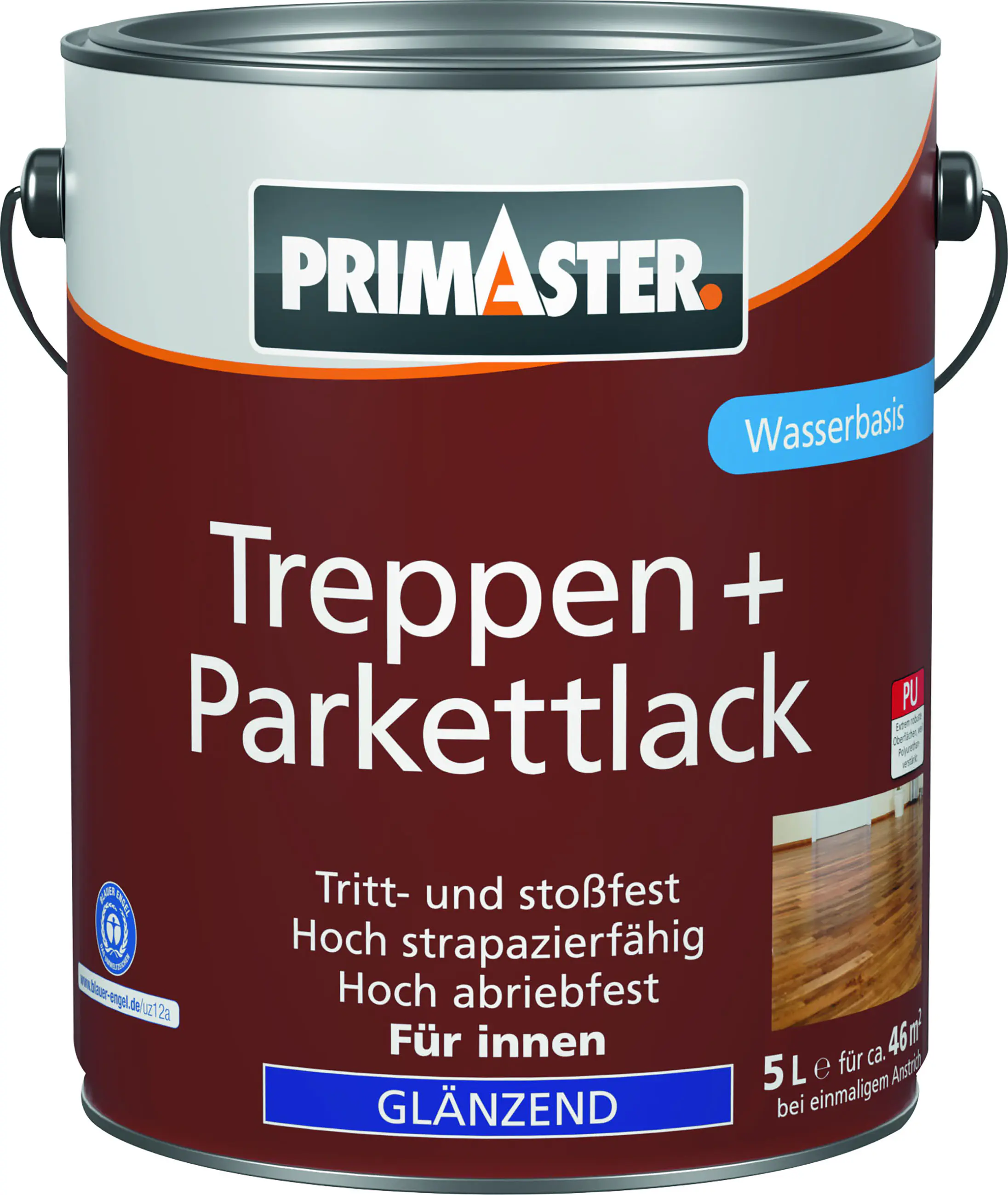 Primaster Treppen + Parkettlack farblos glänzend 5 L