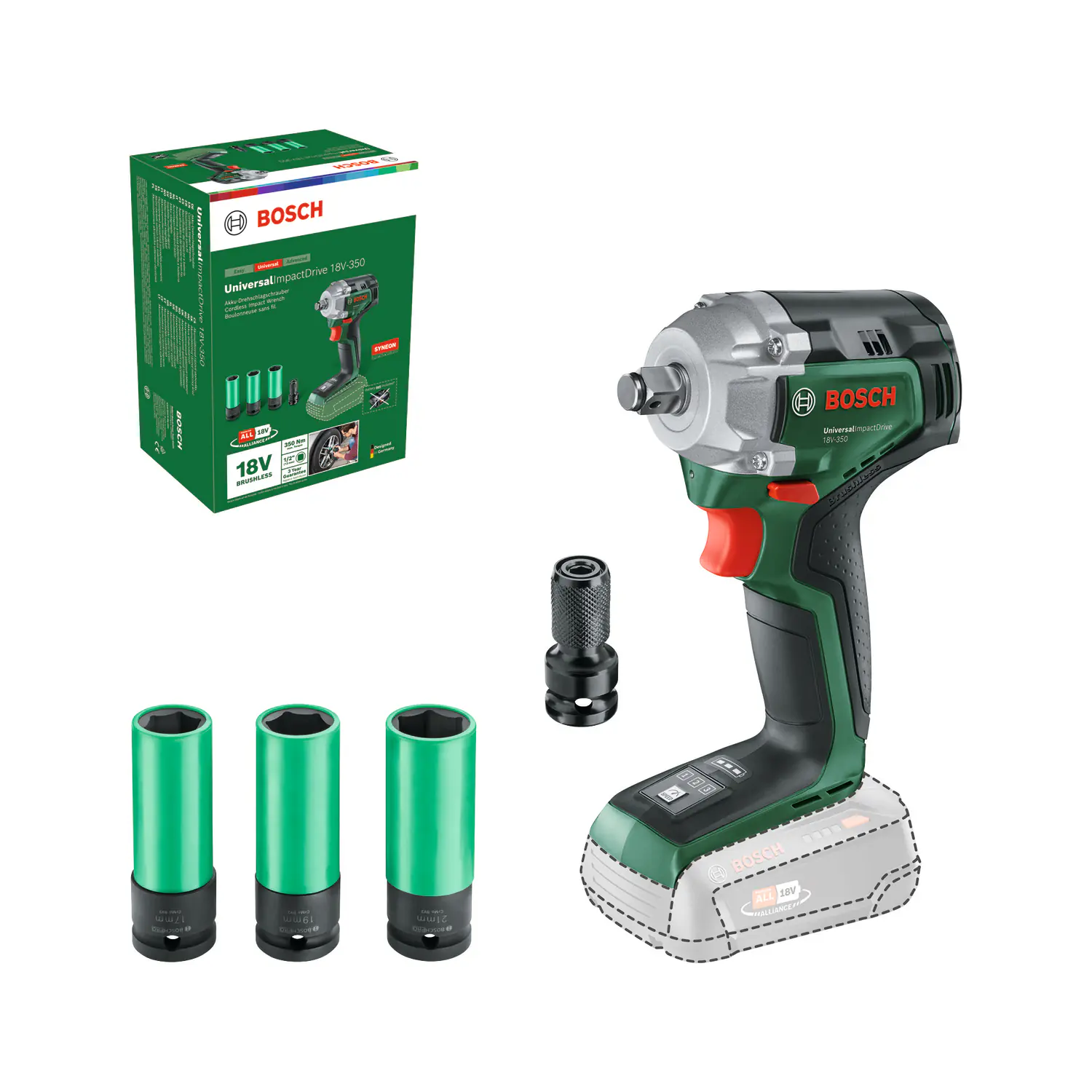 Bosch Akku-Drehschlagschrauber UniversalImpactDrive 18V-350 Solo Bosch Akku-Drehschlagschrauber UniversalImpactDrive 18V-350 Solo