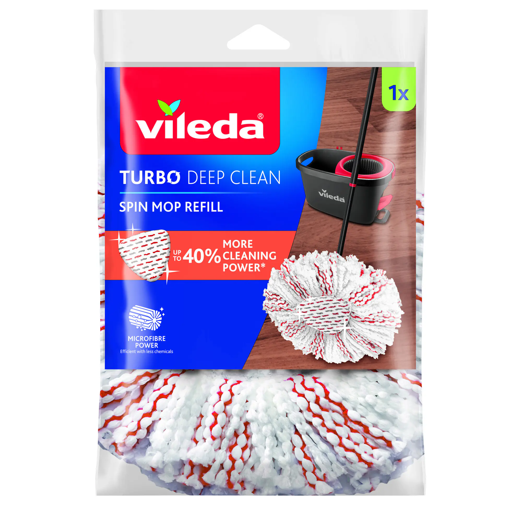 Vileda Ersatzkopf Microfibre Turbo Refill 3-in-1
