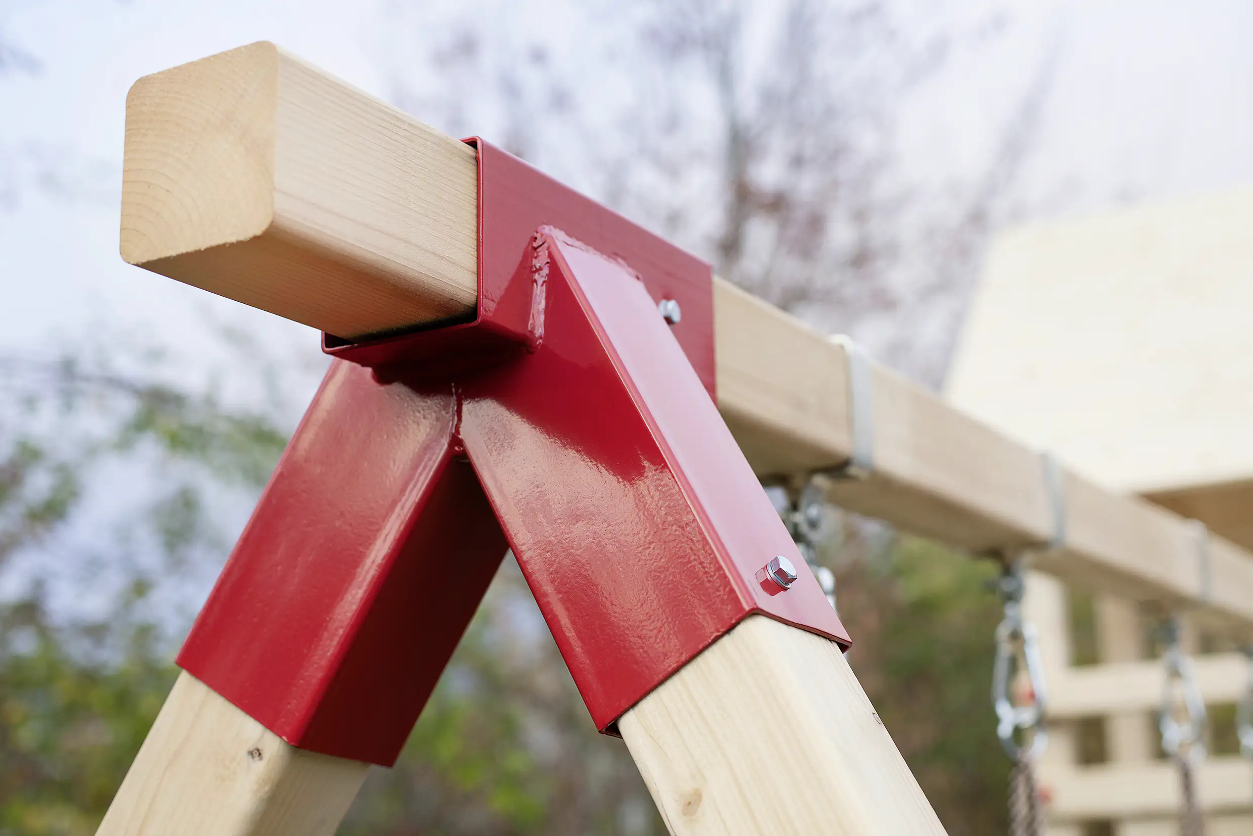 Weka Doppelschaukel Tabaluga 340 x 290 x 240 cm, mit Schaukelbrett / Netz