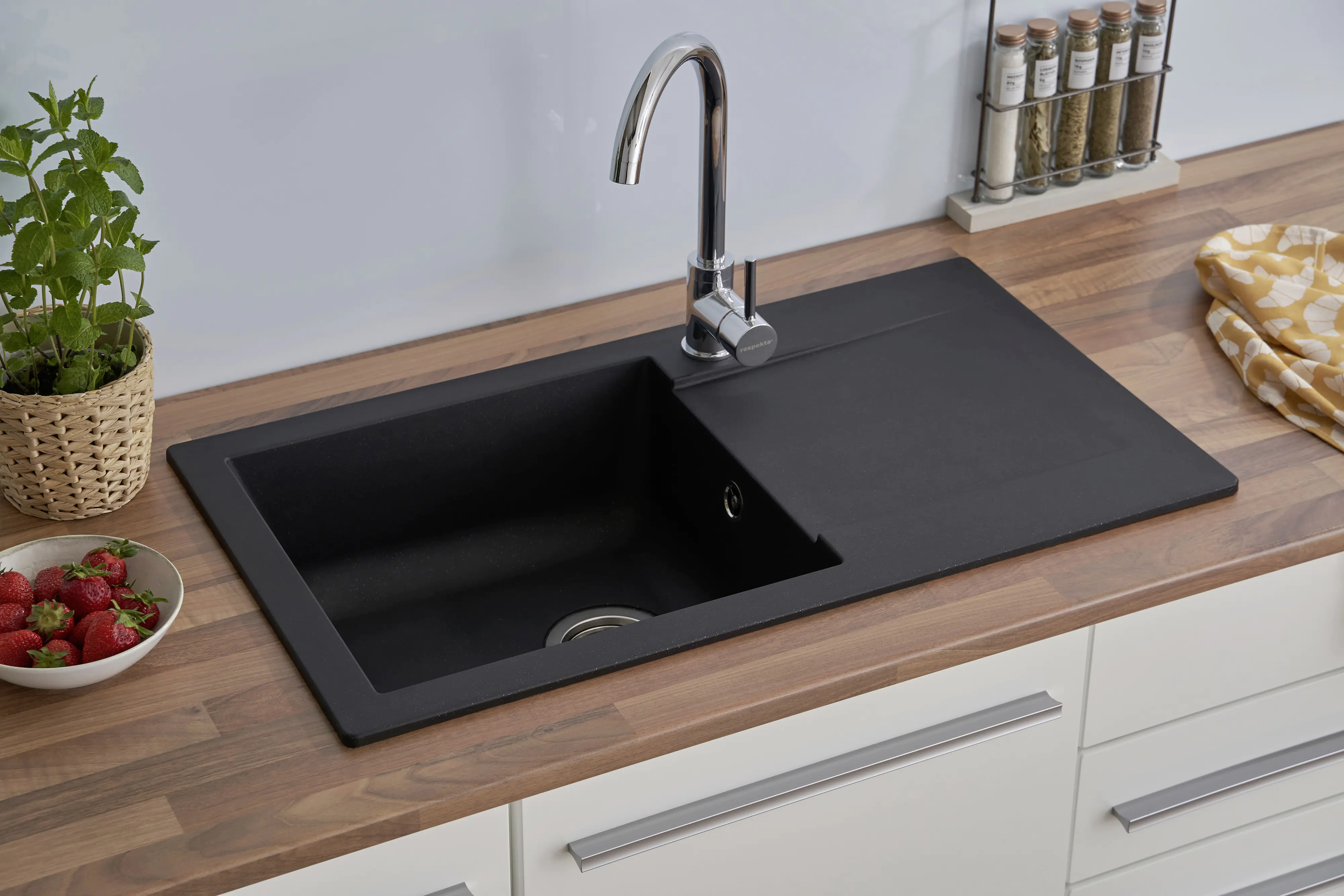 respekta Mineralite Einbauspüle DENVER78X44S respekta Mineralite Einbauspüle DENVER78X44S
