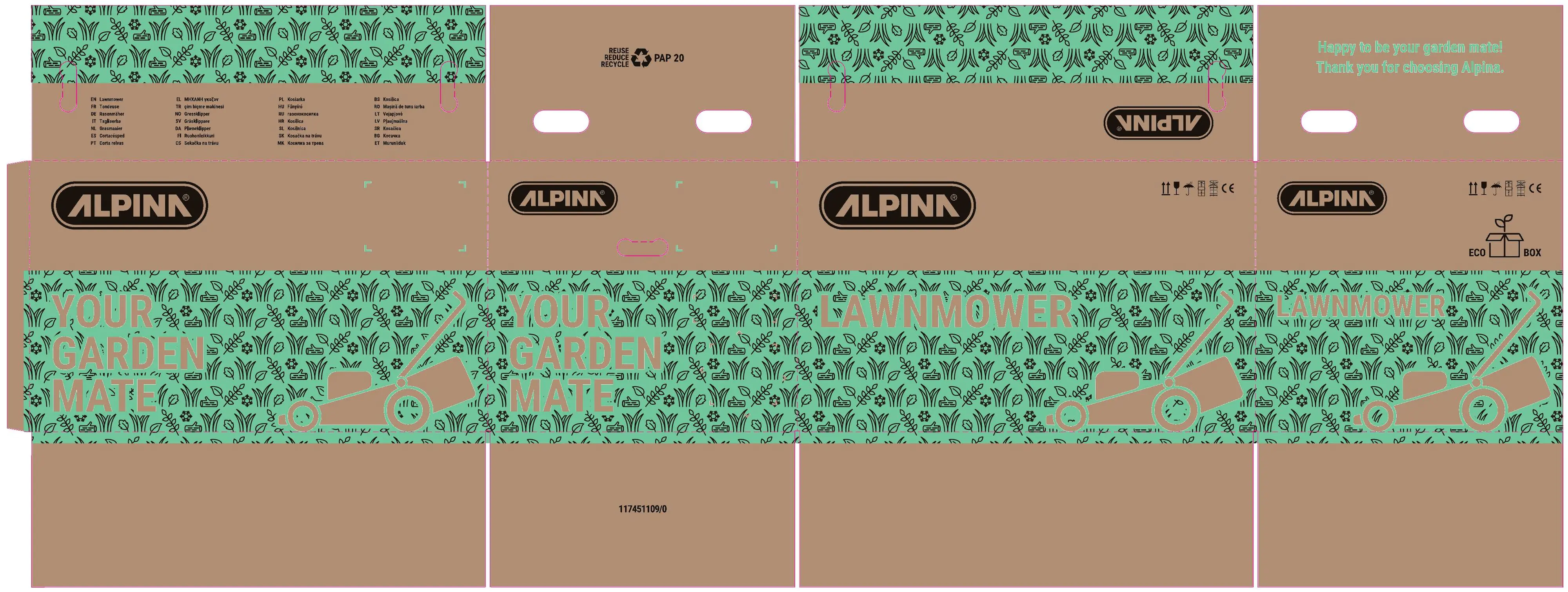 Alpina Benzin Rasenmäher AL4 51 SHQ 2,75 kW, 51 cm Schnittbreite