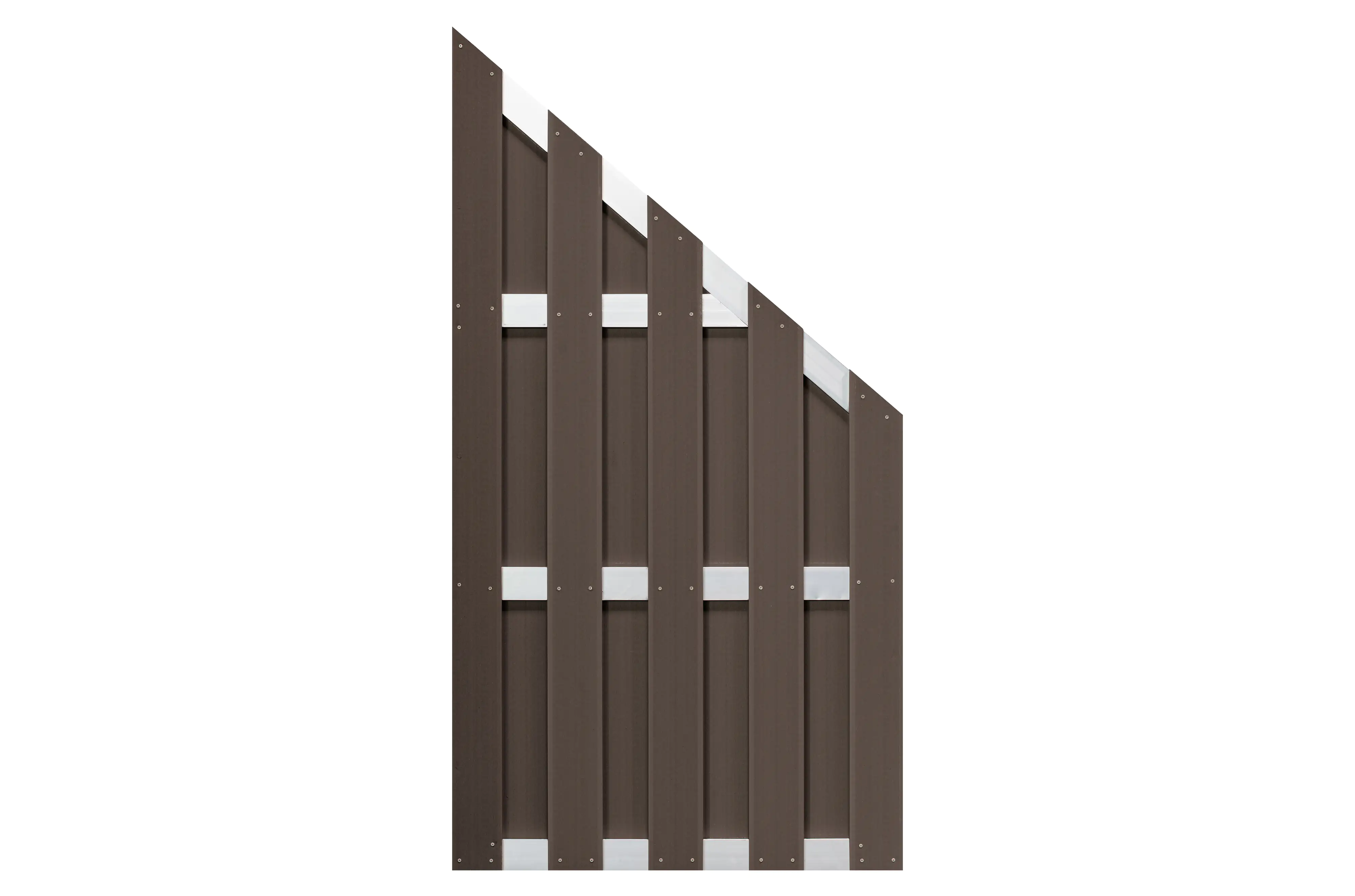 elephant WPC-Sichtschutzzaun Grace Line Schrägelement braun 90 x 180 cm