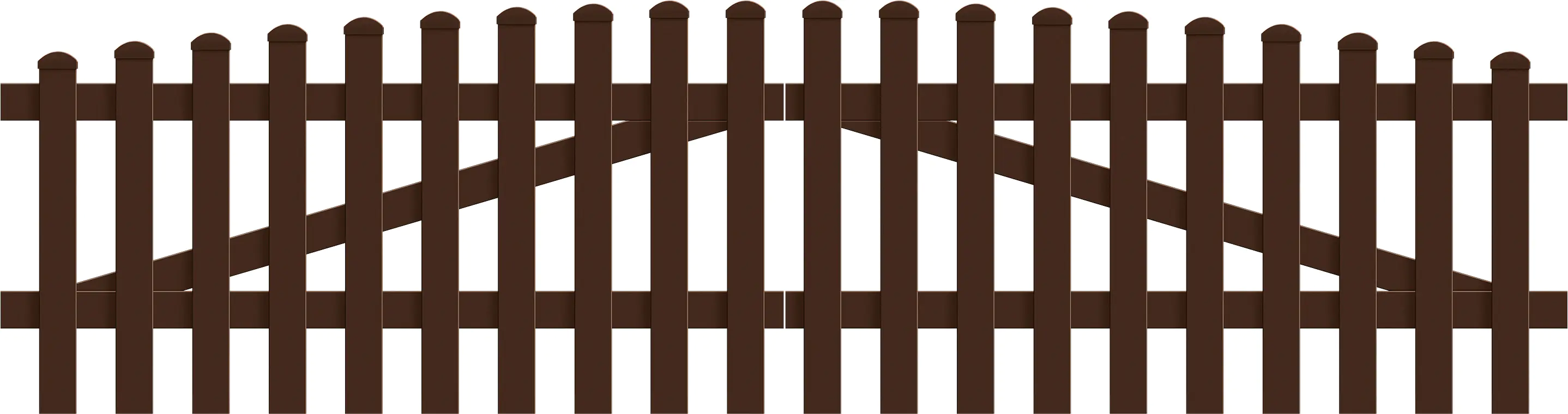 KM Zaun Doppeltor Triest Oberbogen 303,4 x 120 cm, braun KM Zaun Doppeltor Triest Oberbogen 303,4 x 120 cm, braun