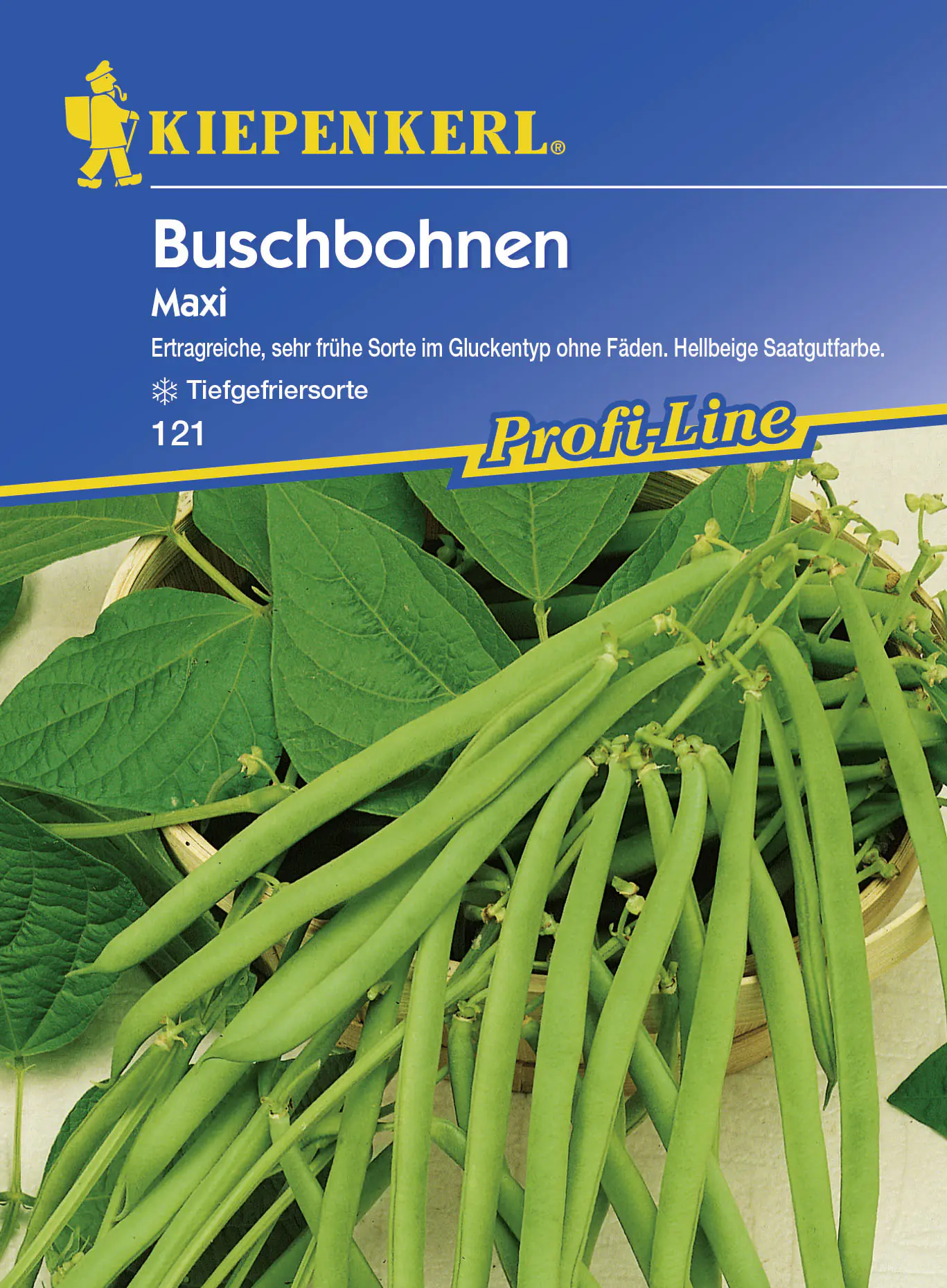 Kiepenkerl Buschbohne Maxi Phaseolus vulgaris var. nanus, Inhalt: ca. 8-10 lfd. Meter