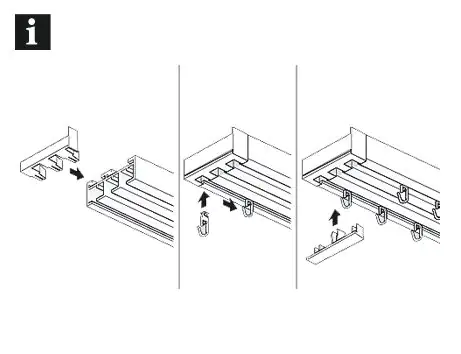 Gardinia Endkappe Atlanta für 3-läufige Flächenvorhangschiene, silber
