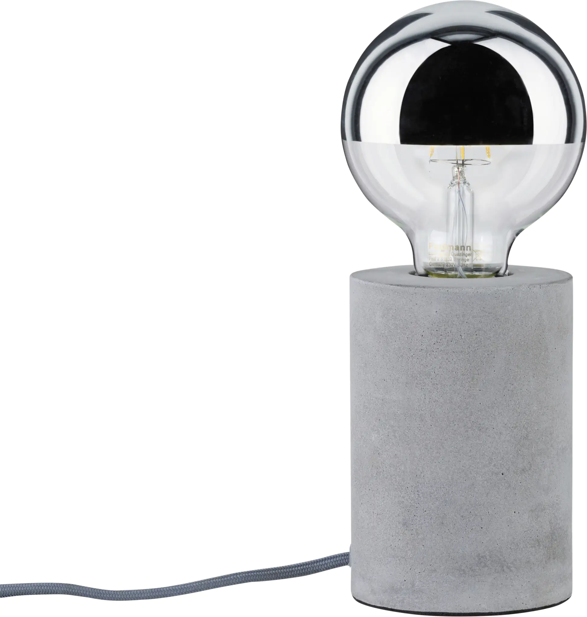 Paulmann Tischleuchte Neordic Mik E27, grau, dimmbar