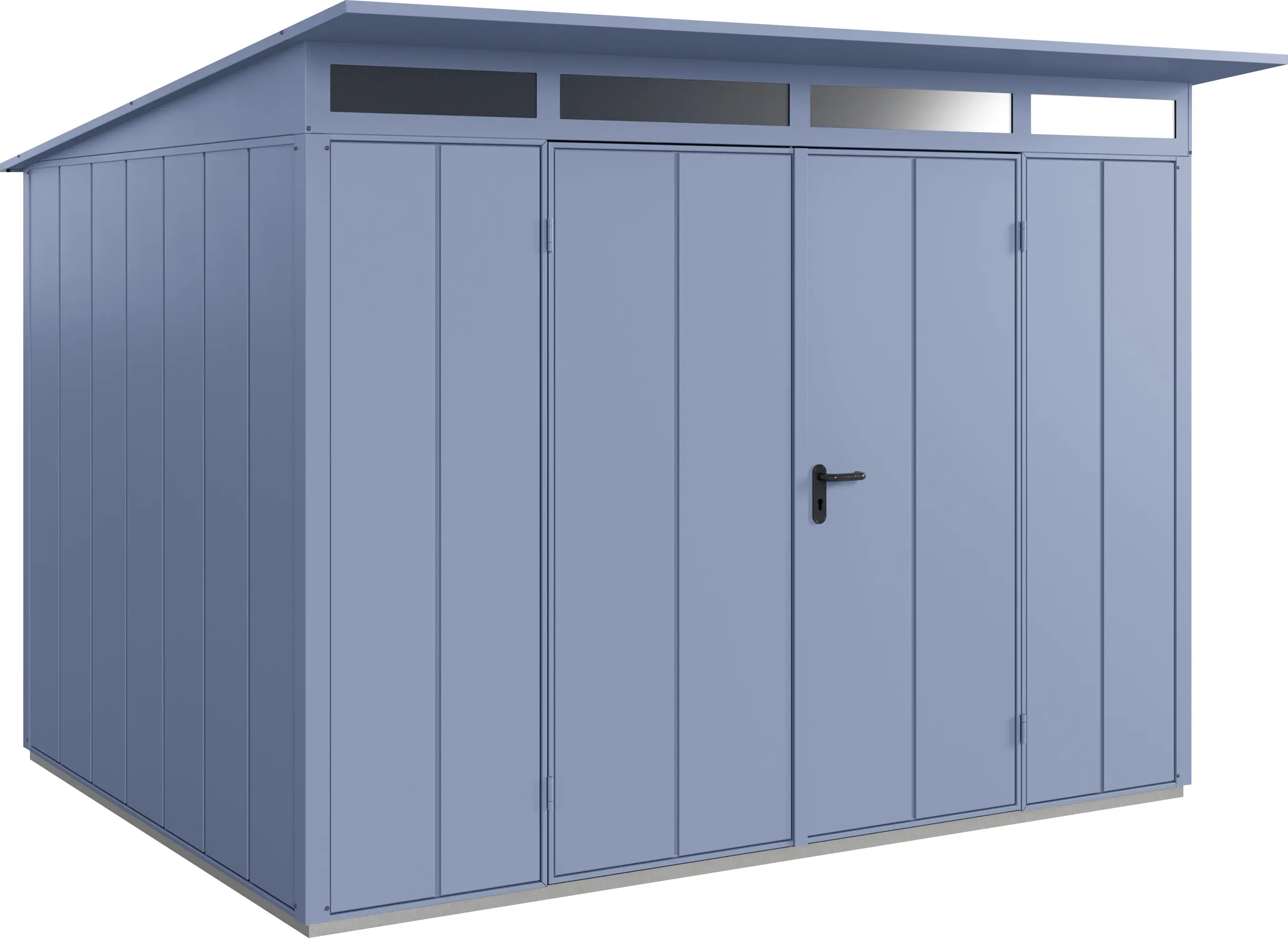 EcoStar Gerätehaus Elegant-P Typ 3 taubenblau 312,7 x 283,4 x 232,3 cm