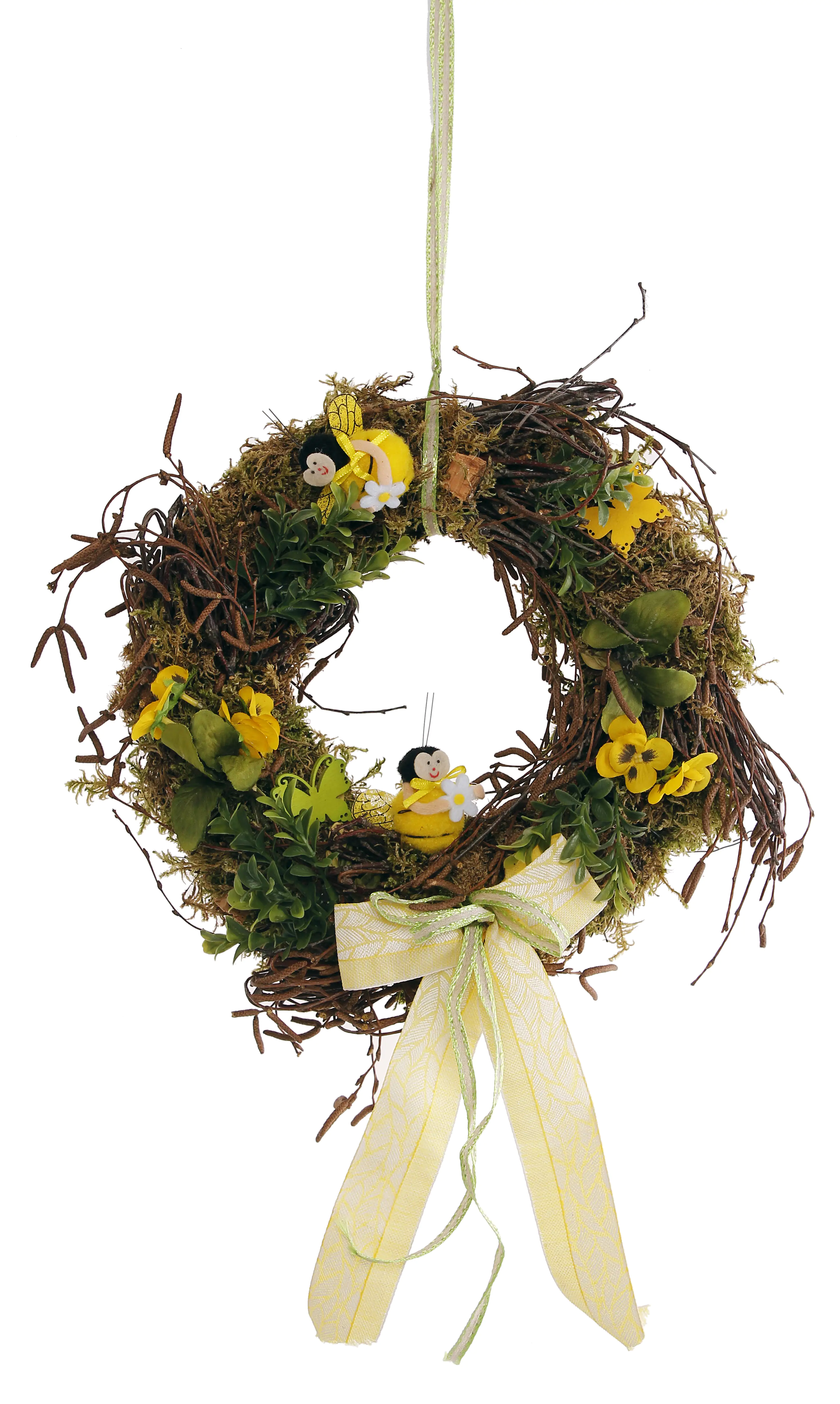 Türkranz aus Buchs Bienen und Stiefmütterchen Ø 30 cm