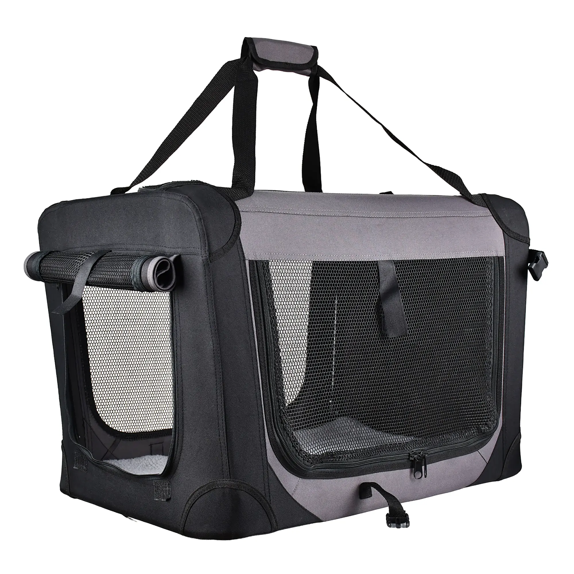 Trendline Hundetransportbox S schwarz-grau