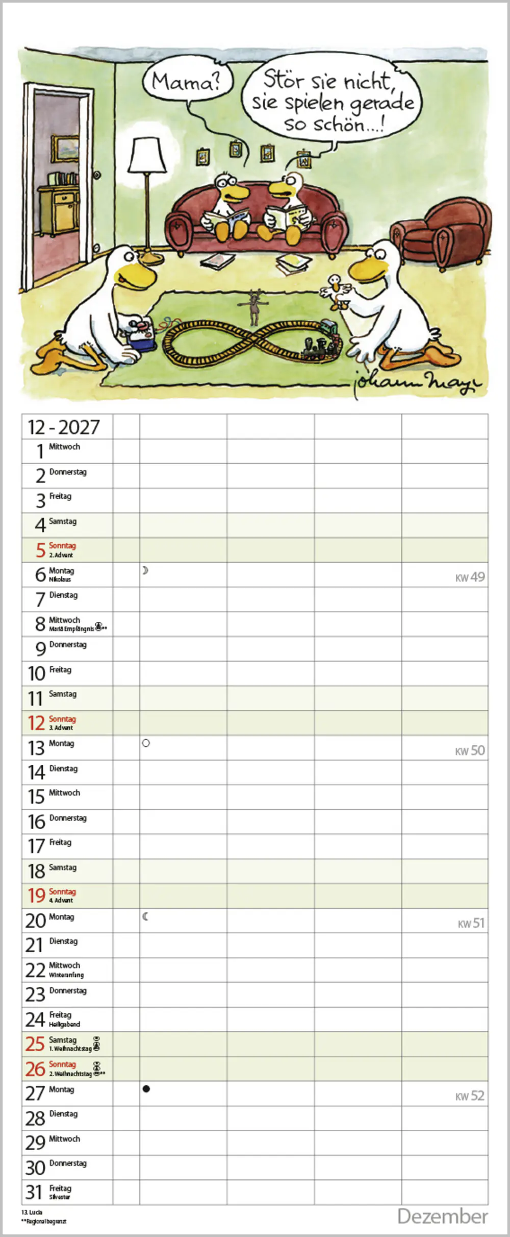 Korsch Kalender Tierisches Familienglück 2027