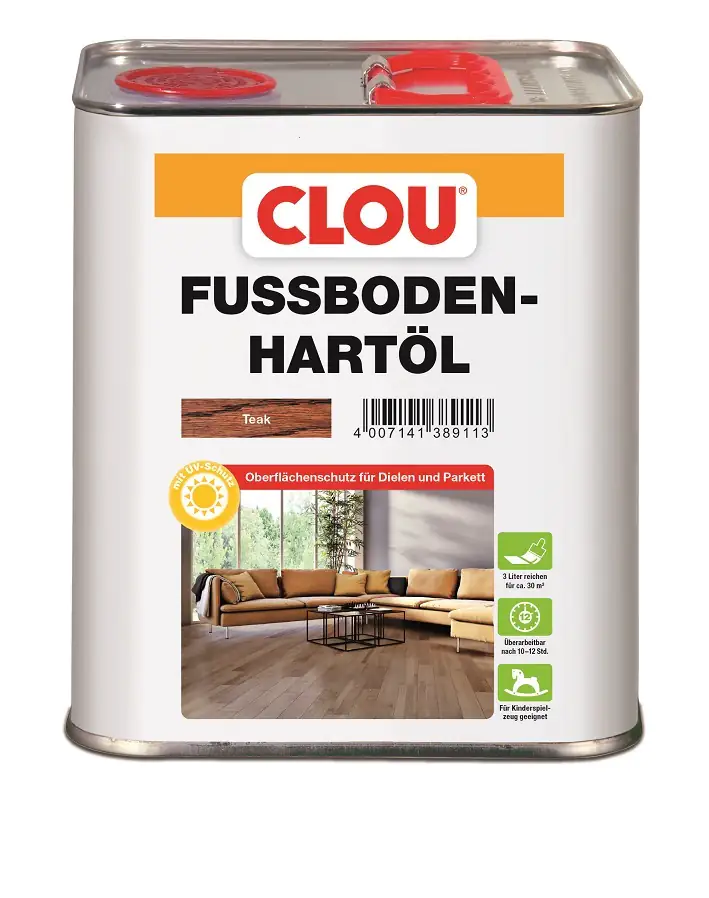 Clou Fußboden Hartöl 3 L teak