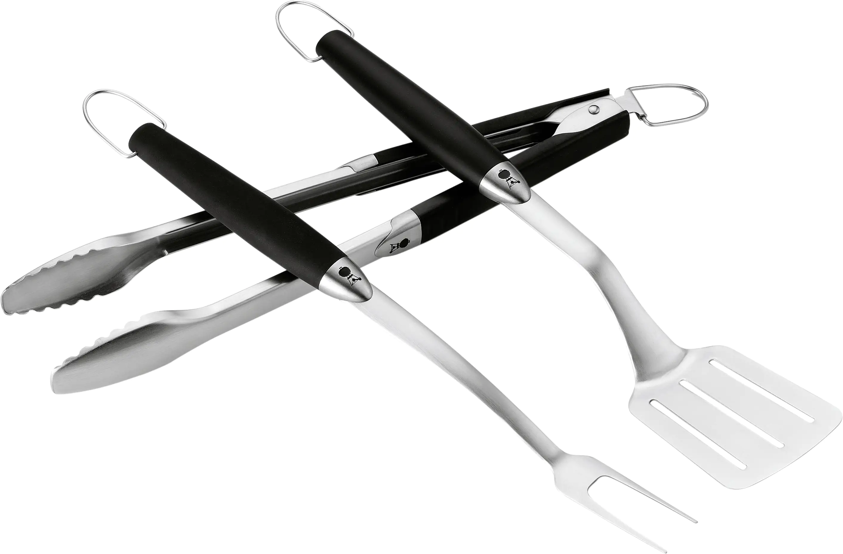 Weber Grillbesteck Edelstahl schwarz 3-teilig