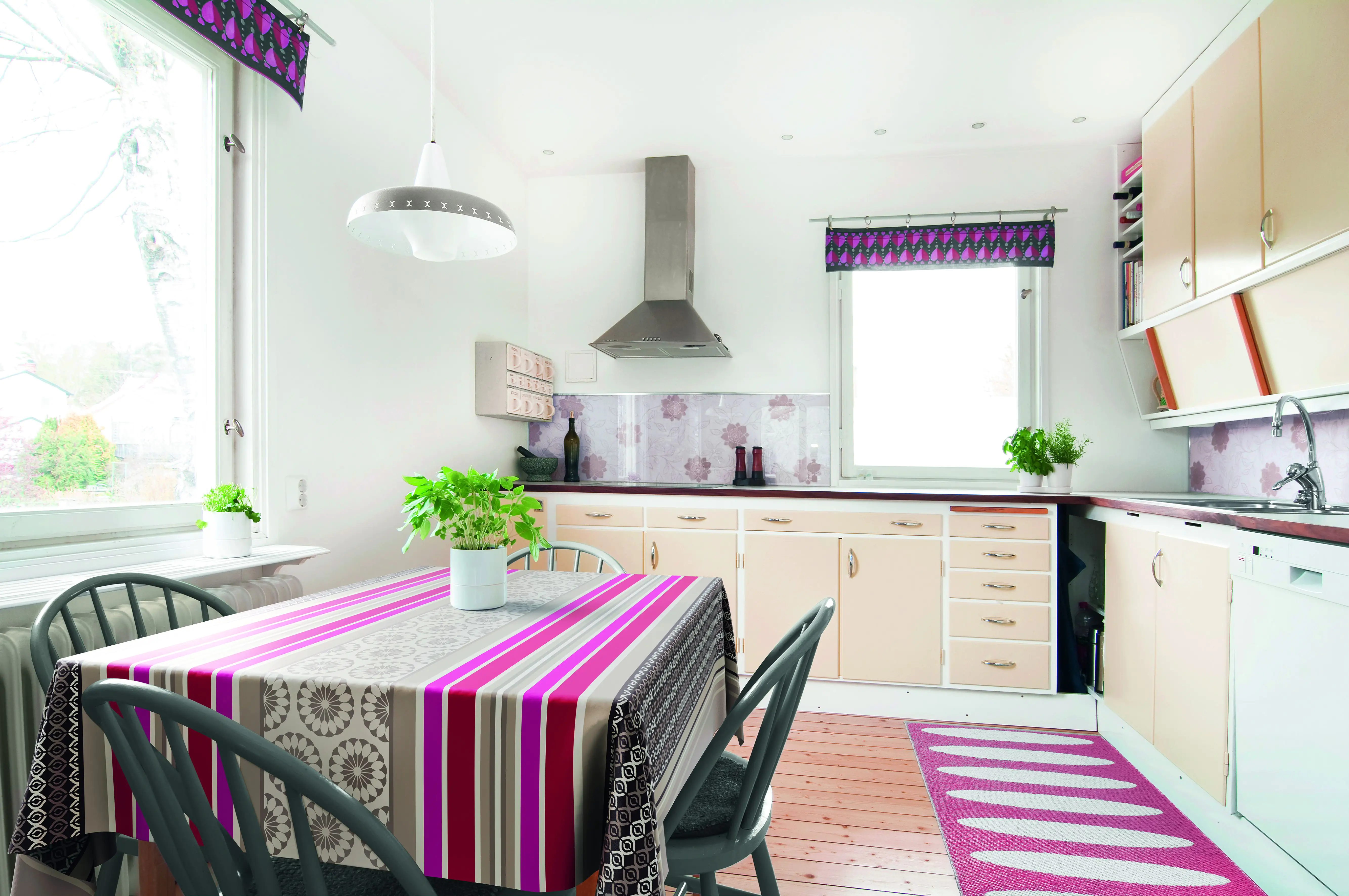 d-c-table Tischbelag Manhattan Amelle taupe, 140 cm