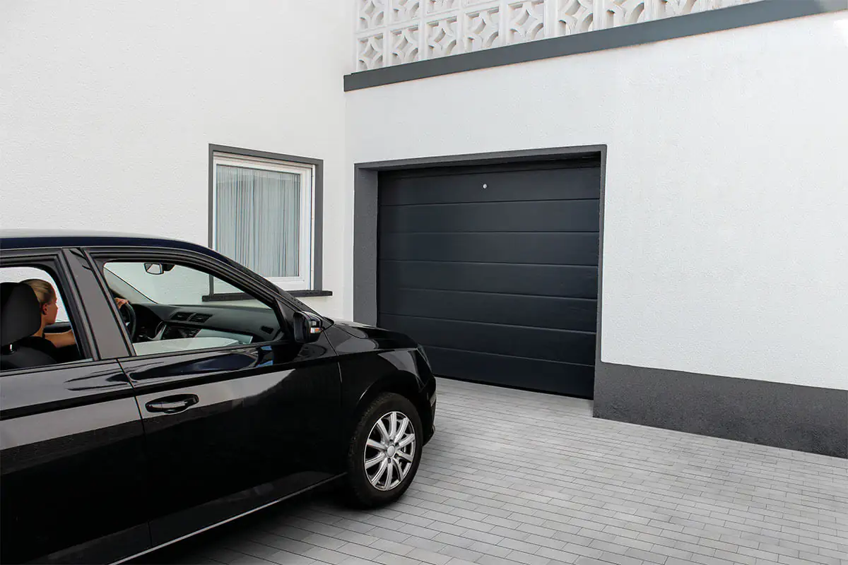 Sektionalgaragentor anthrazit B x H: 237,5 x 212,5 cm inkl. Antrieb