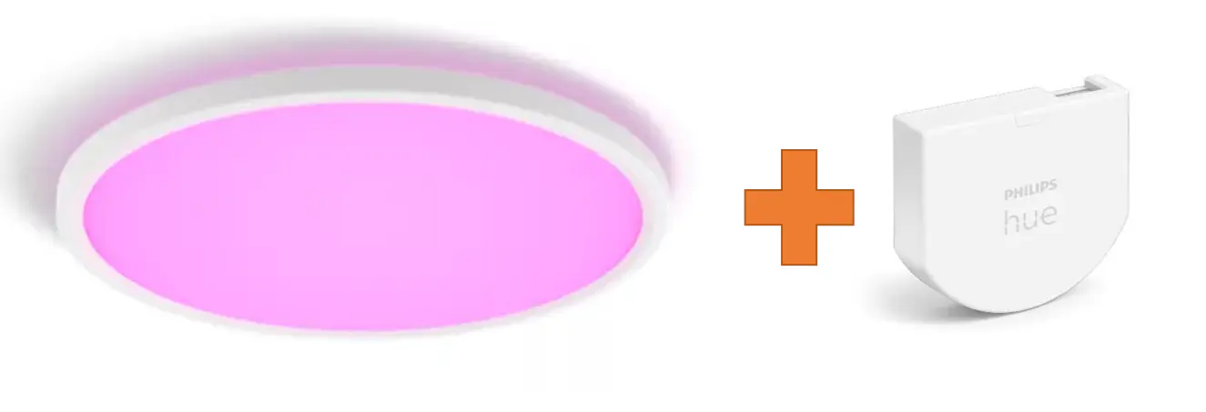 Philips Hue LED Deckenleuchte Tento + Wandschalter rund weiß RGB Ø 43 cm RGB Philips Hue LED Deckenleuchte Tento + Wandschalter rund weiß RGB Ø 43 cm RGB
