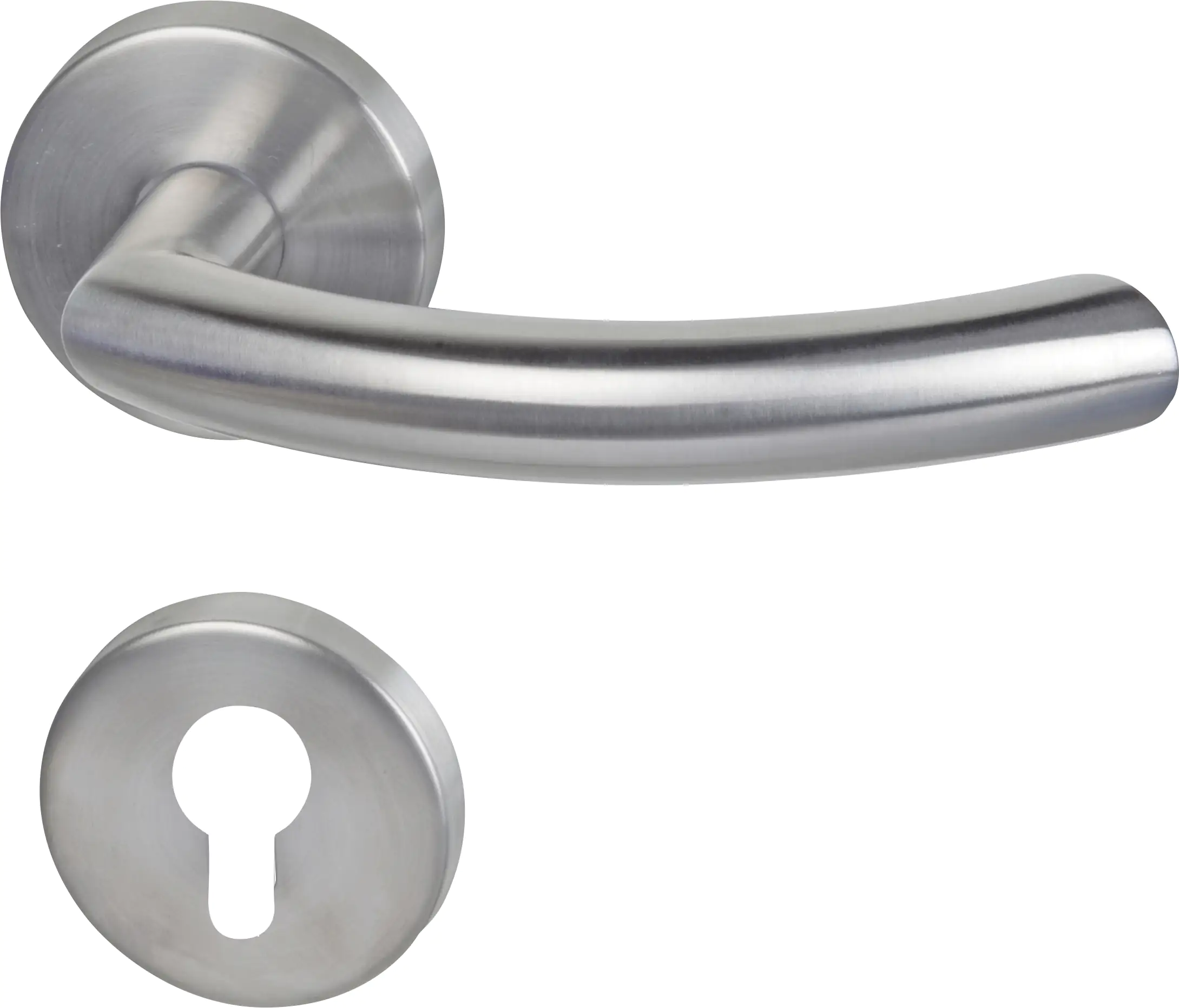 Alpertec PZ-Rosettengarnitur Jillian Edelstahl silber rund